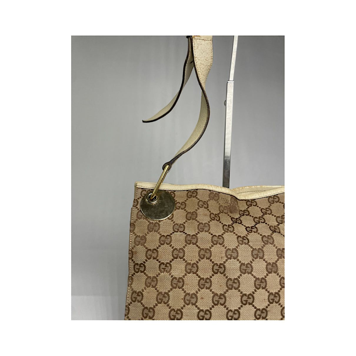 Gucci Jackie Vintage Beige Cotton Handbag Size ONE SIZE - 5 Thumbnail