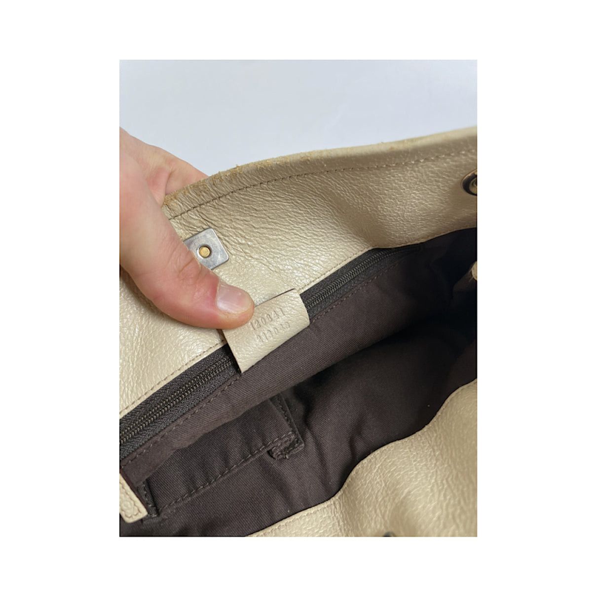 Gucci Jackie Vintage Beige Cotton Handbag Size ONE SIZE - 3 Thumbnail