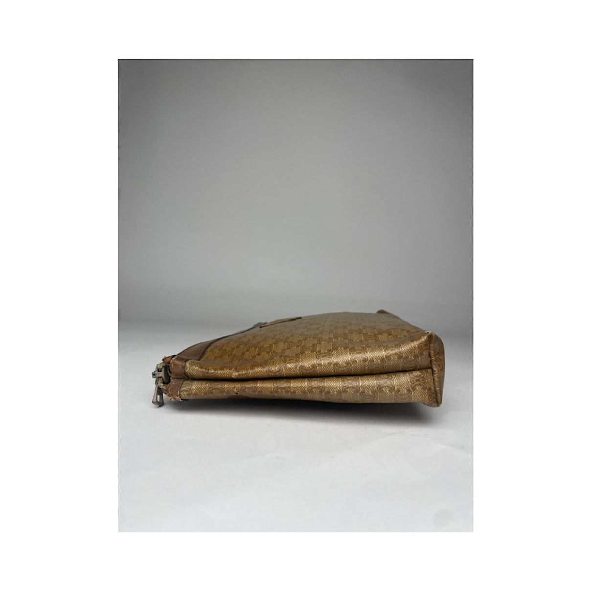 Celine Triomphe Vintage Brown Leather Clutch Bag Size ONE SIZE - 5 Thumbnail