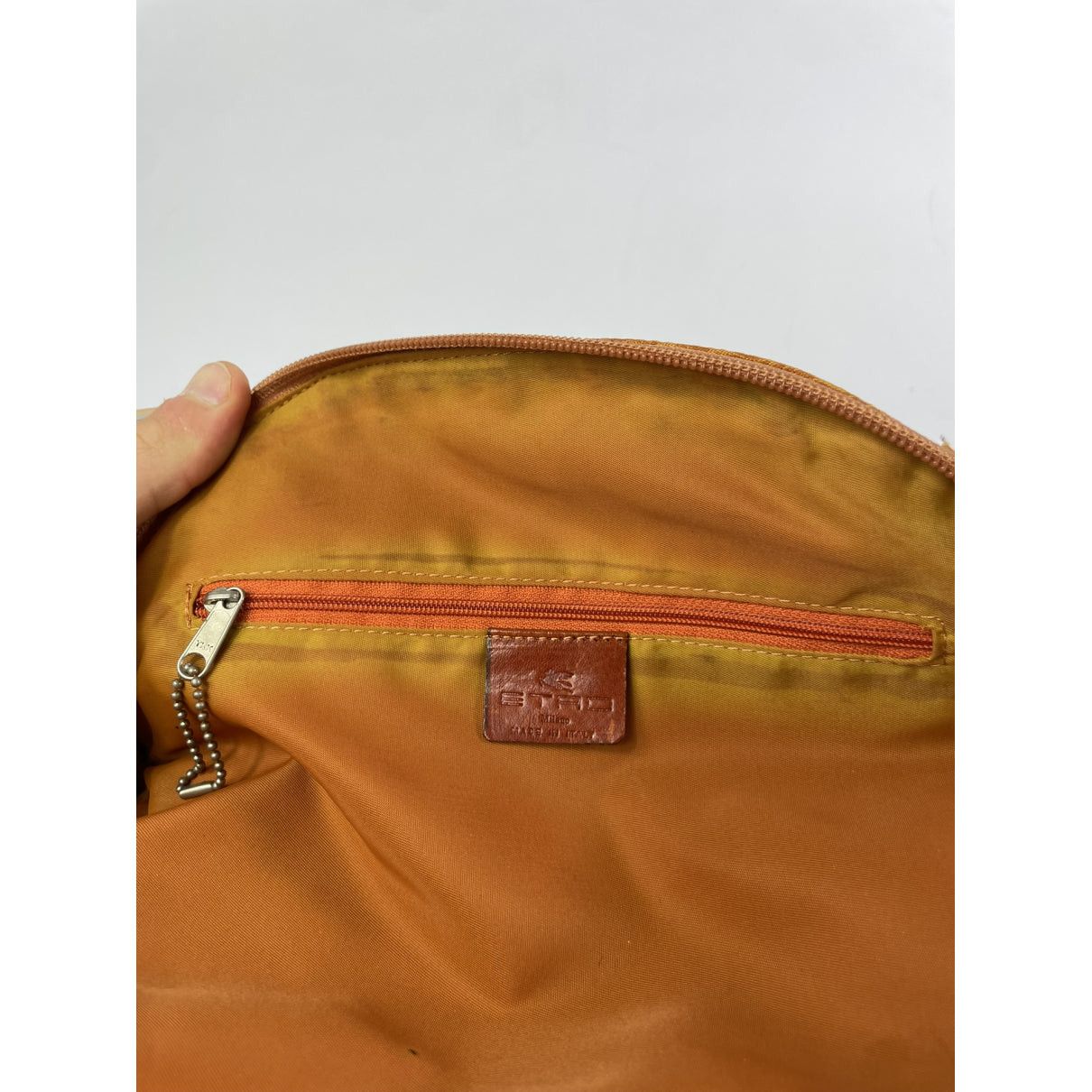 Etro Orange Cotton Handbag Size ONE SIZE - 3 Thumbnail
