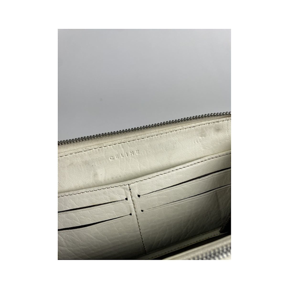 Celine Triomphe White Leather Wallet Size ONE SIZE - 4 Thumbnail