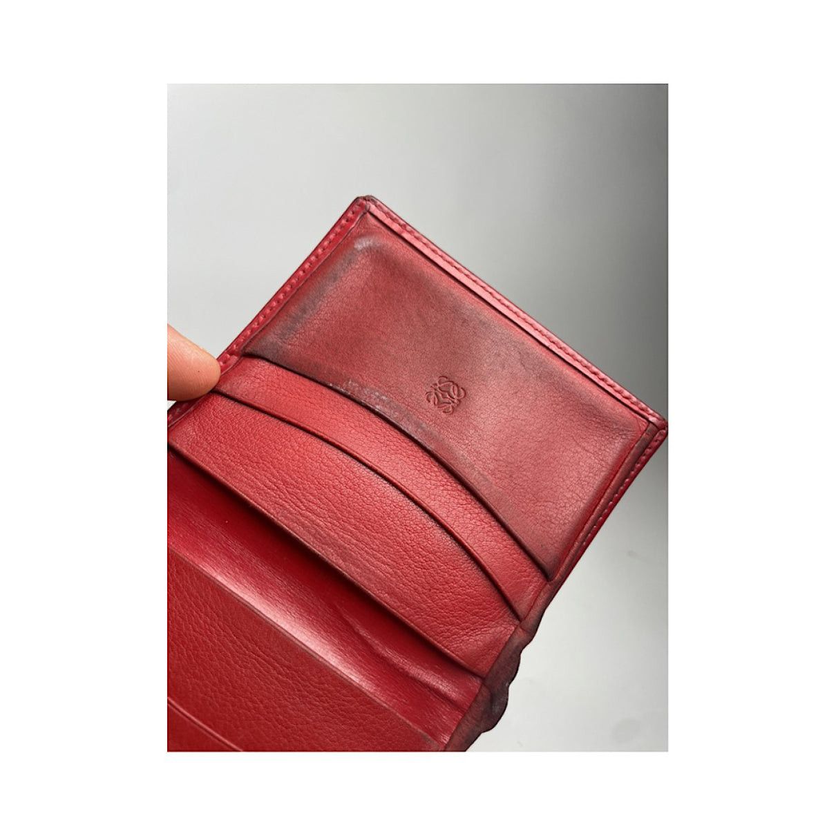 Loewe Red Leather Wallet Size ONE SIZE - 4 Thumbnail