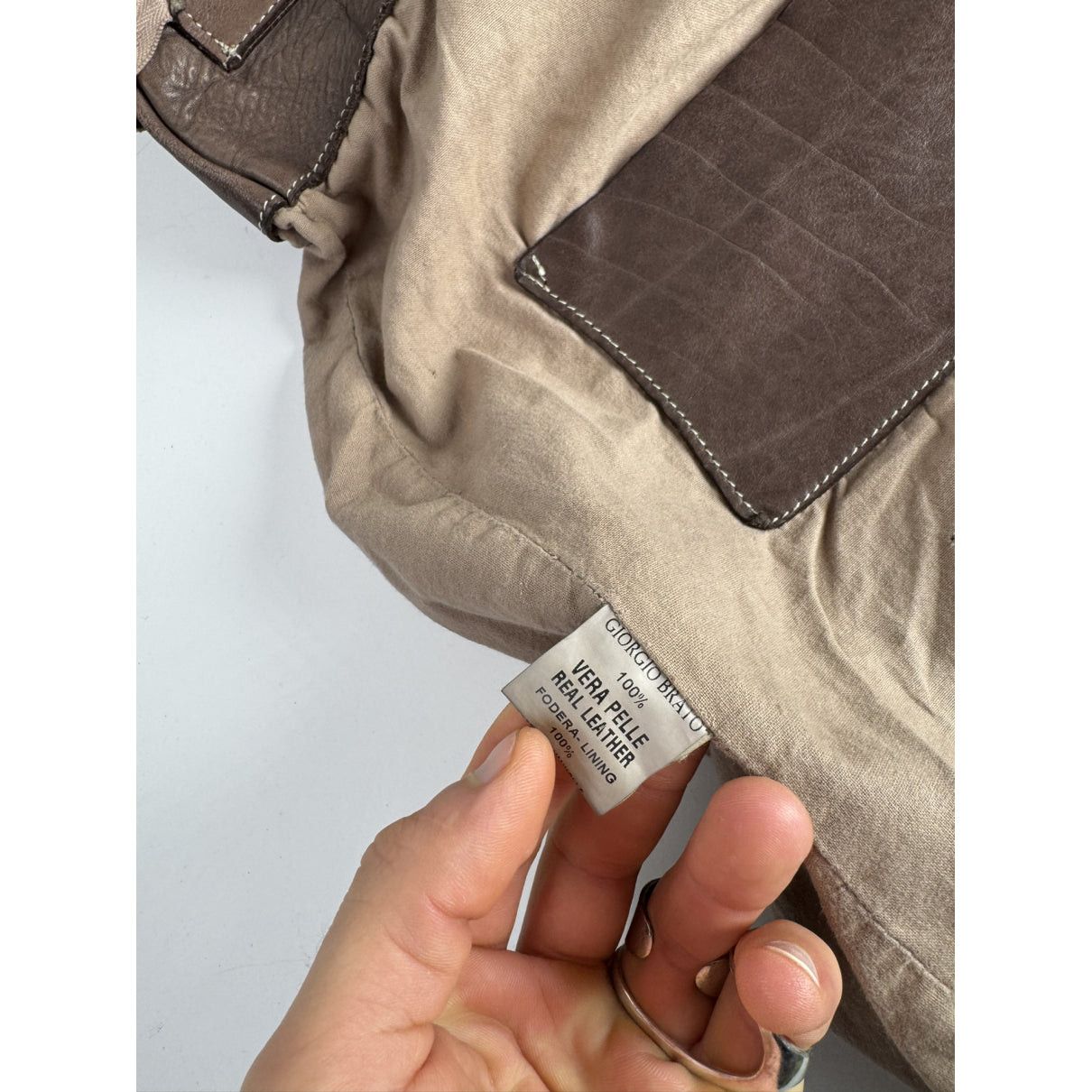 Giorgio Brato Brown Leather Handbag Size ONE SIZE - 4 Thumbnail
