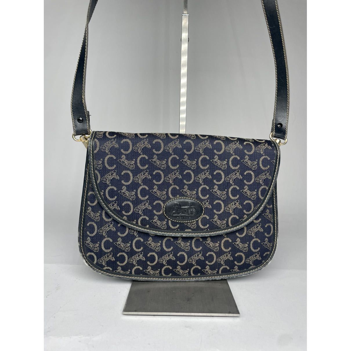 Celine SAC 16 BESACE Navy Leather Handbag Size ONE SIZE - 5 Thumbnail