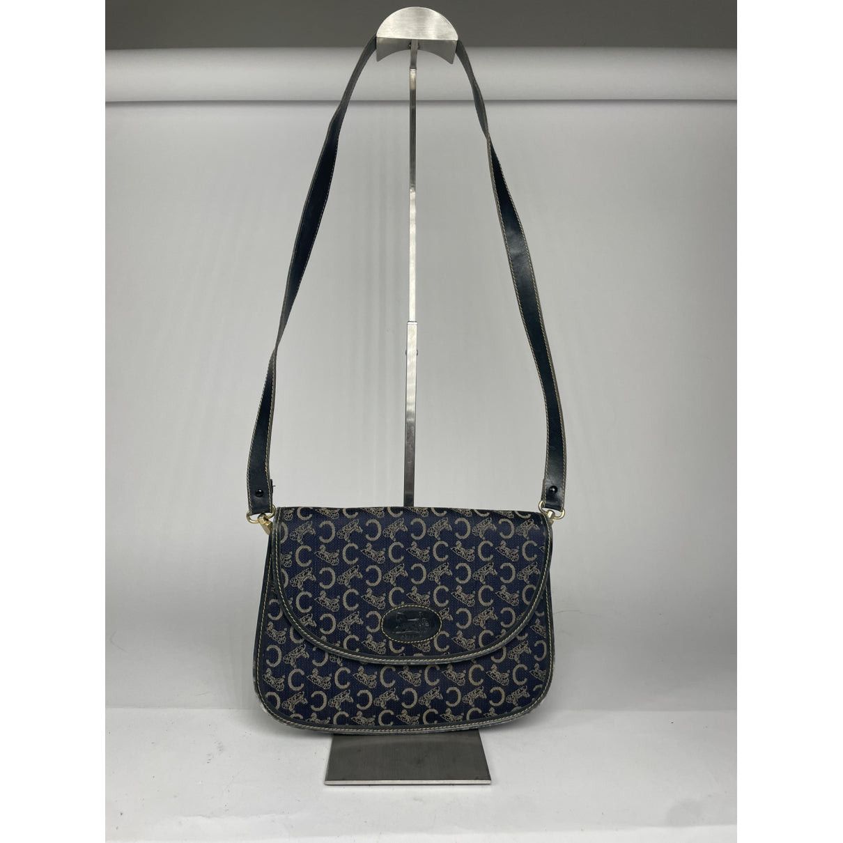 Celine SAC 16 BESACE Navy Leather Handbag Size ONE SIZE - 2 Thumbnail