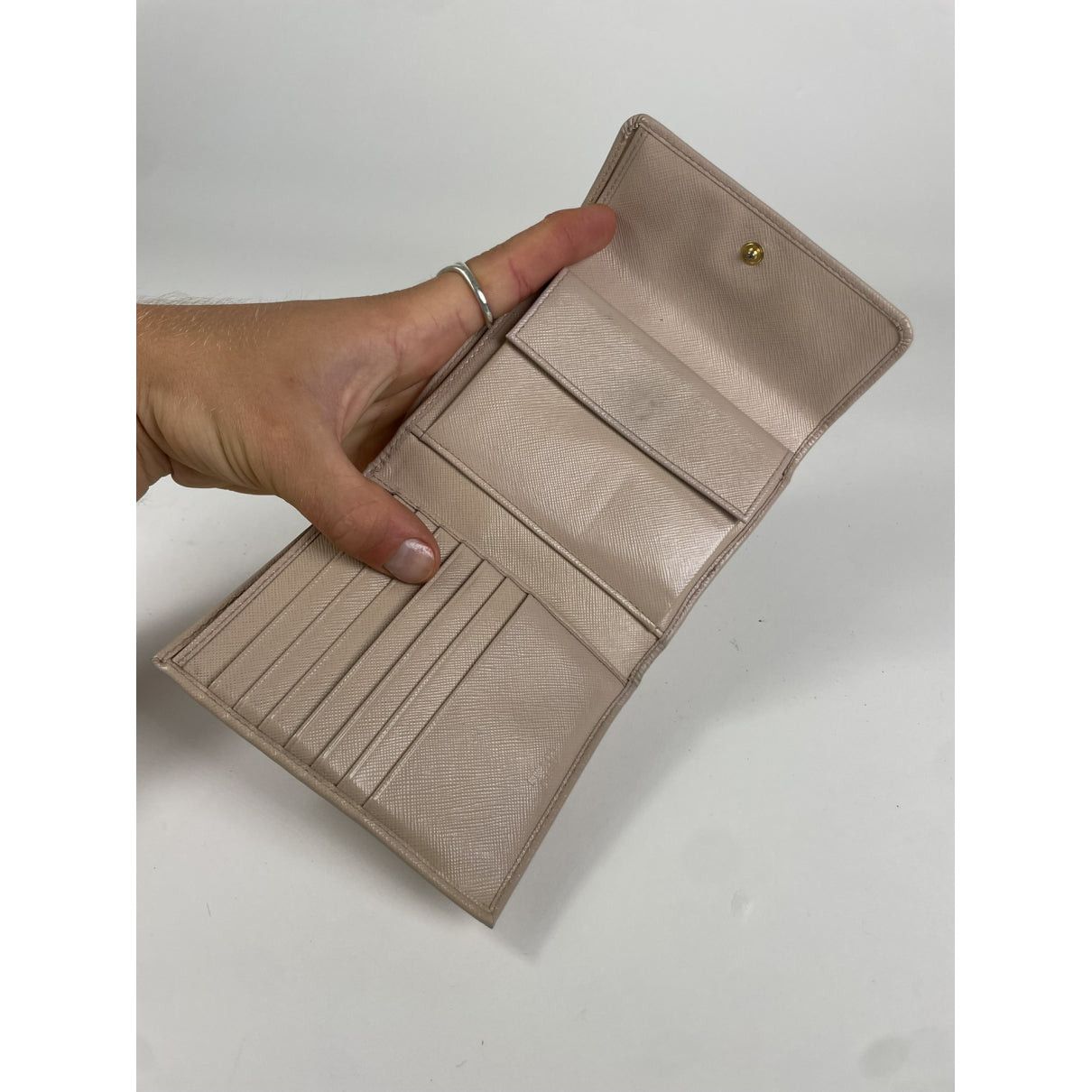 Prada Beige Leather Wallet Size ONE SIZE - 3 Thumbnail