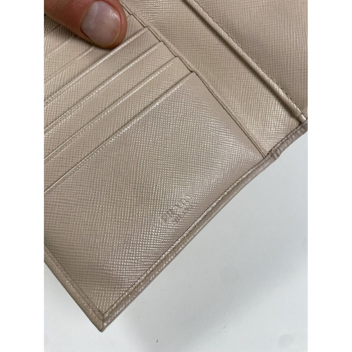 Prada Beige Leather Wallet Size ONE SIZE - 4 Thumbnail