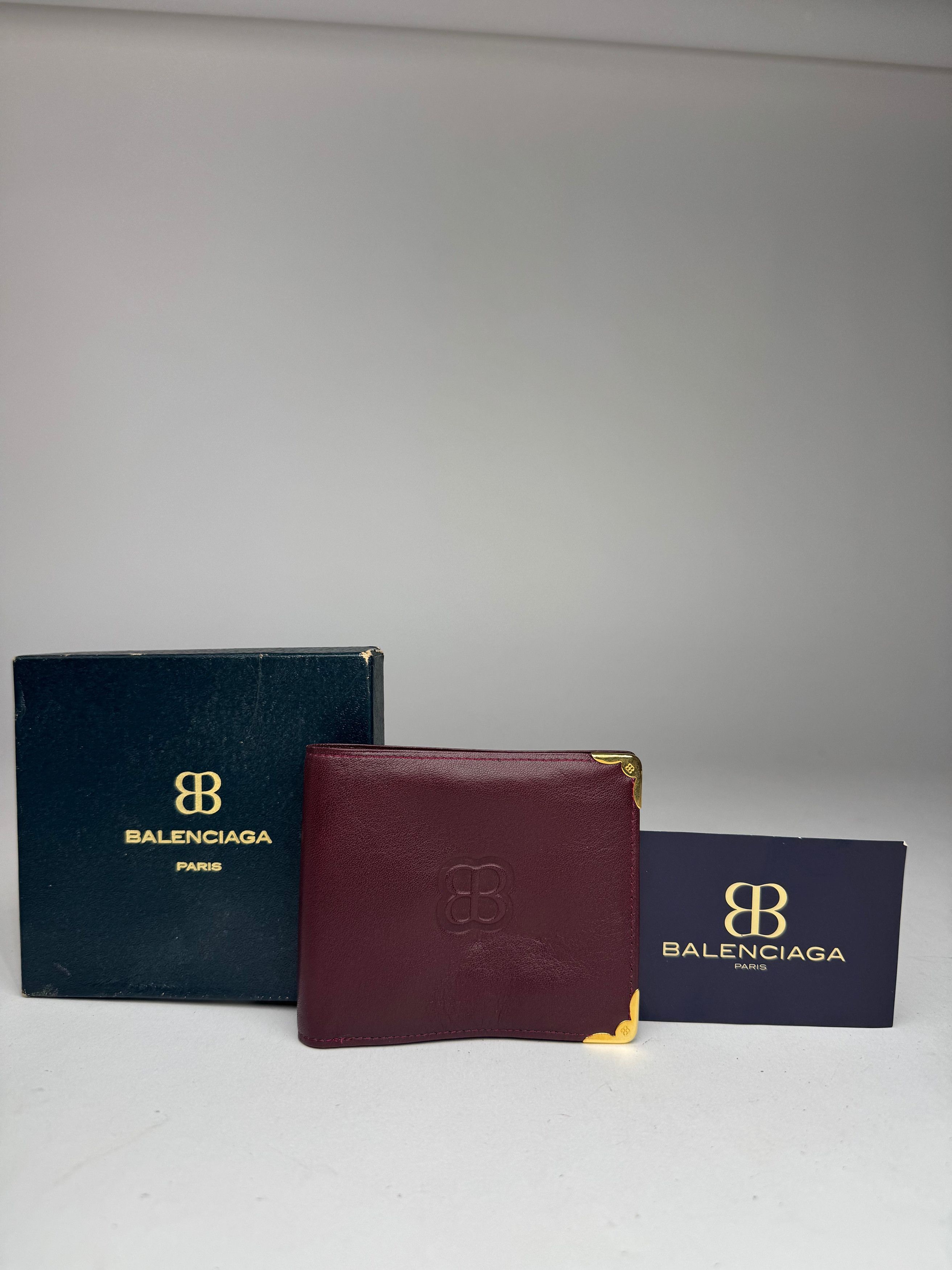 Balenciaga Vintage Leather Wallet burgundy Size ONE SIZE - 11 Thumbnail