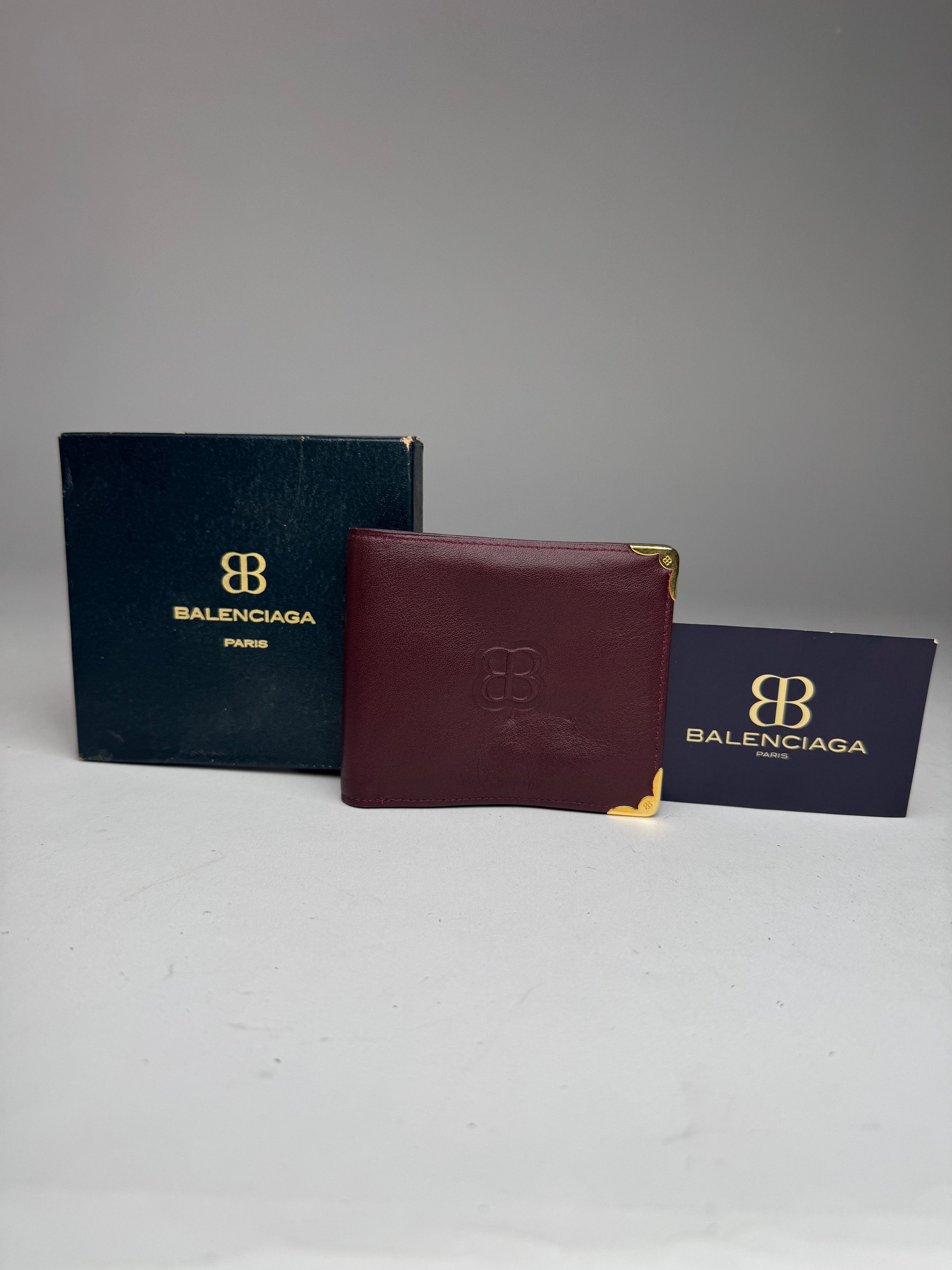 Balenciaga Vintage Leather Wallet burgundy Size ONE SIZE - 6 Thumbnail