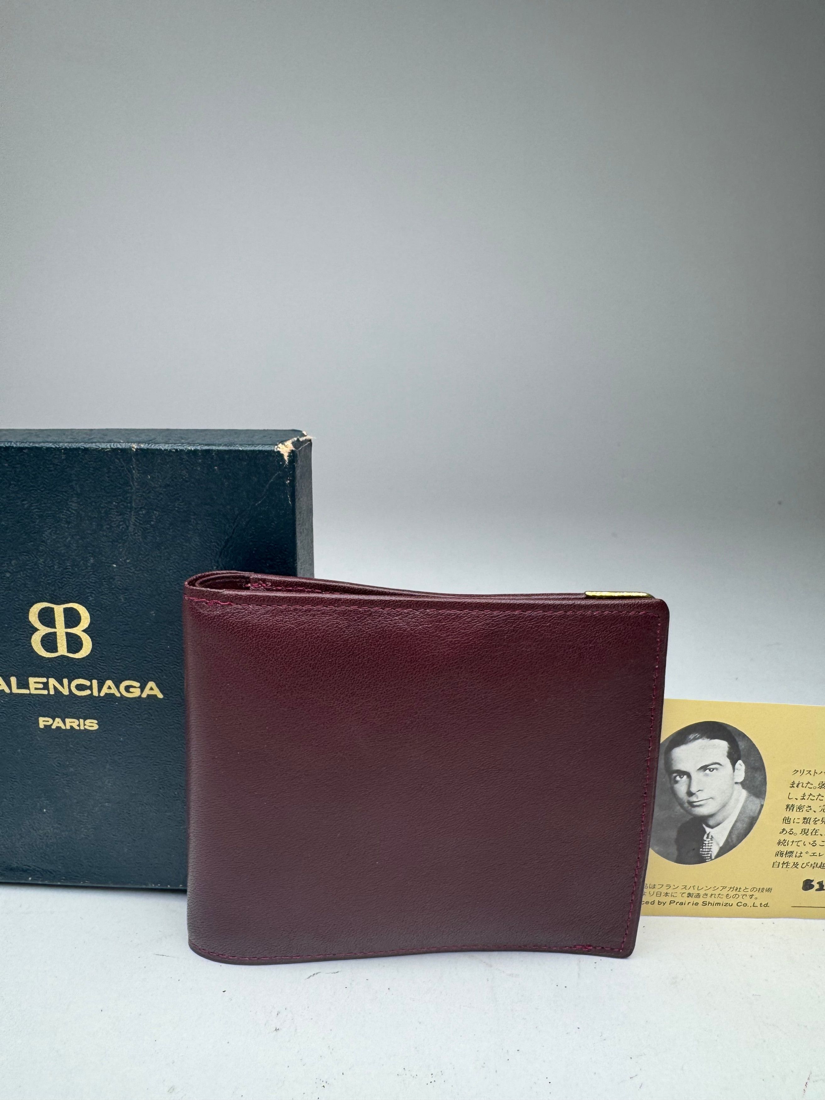 Balenciaga Vintage Leather Wallet burgundy Size ONE SIZE - 7 Thumbnail
