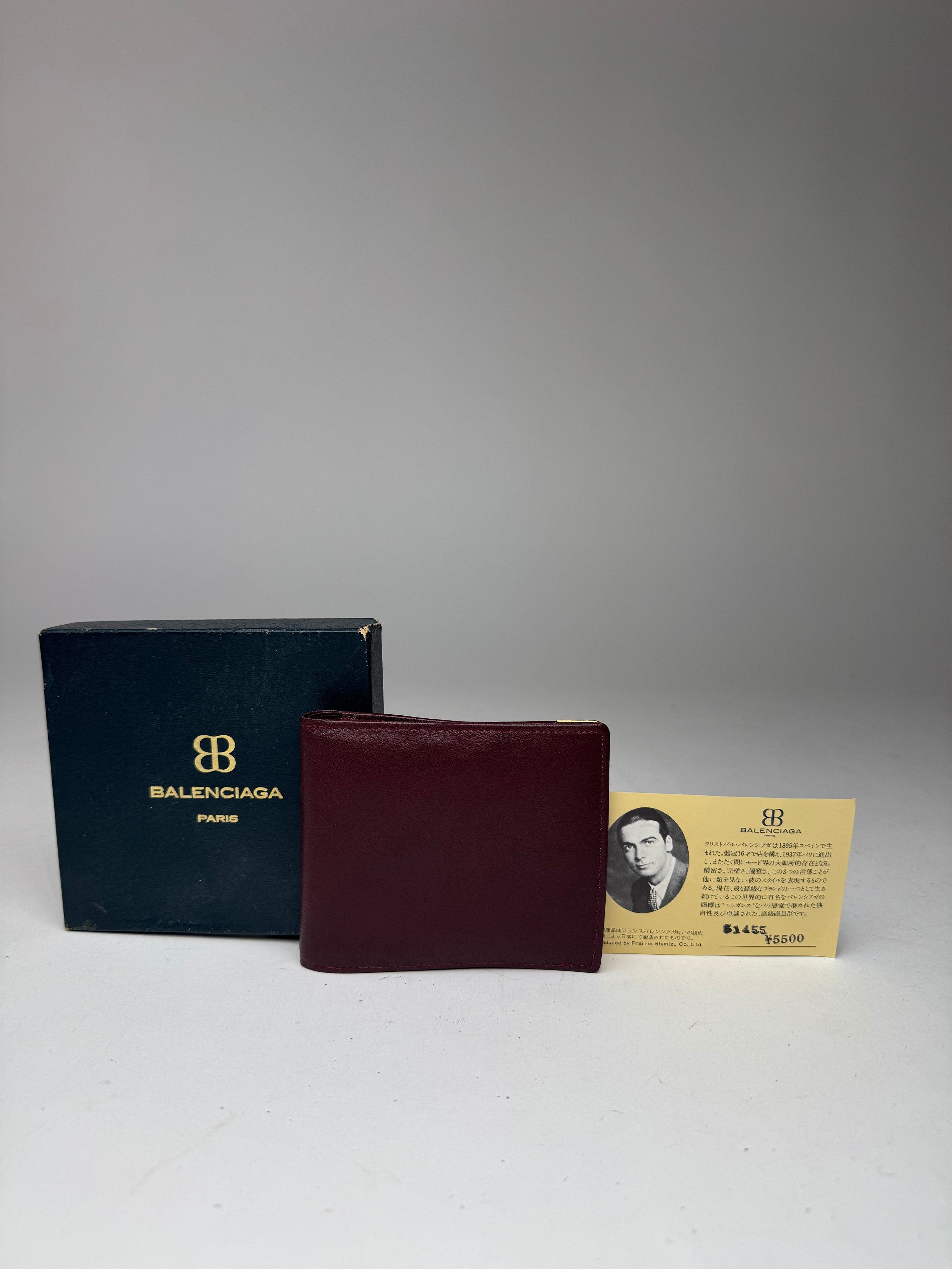 Balenciaga Vintage Leather Wallet burgundy Size ONE SIZE - 2 Thumbnail