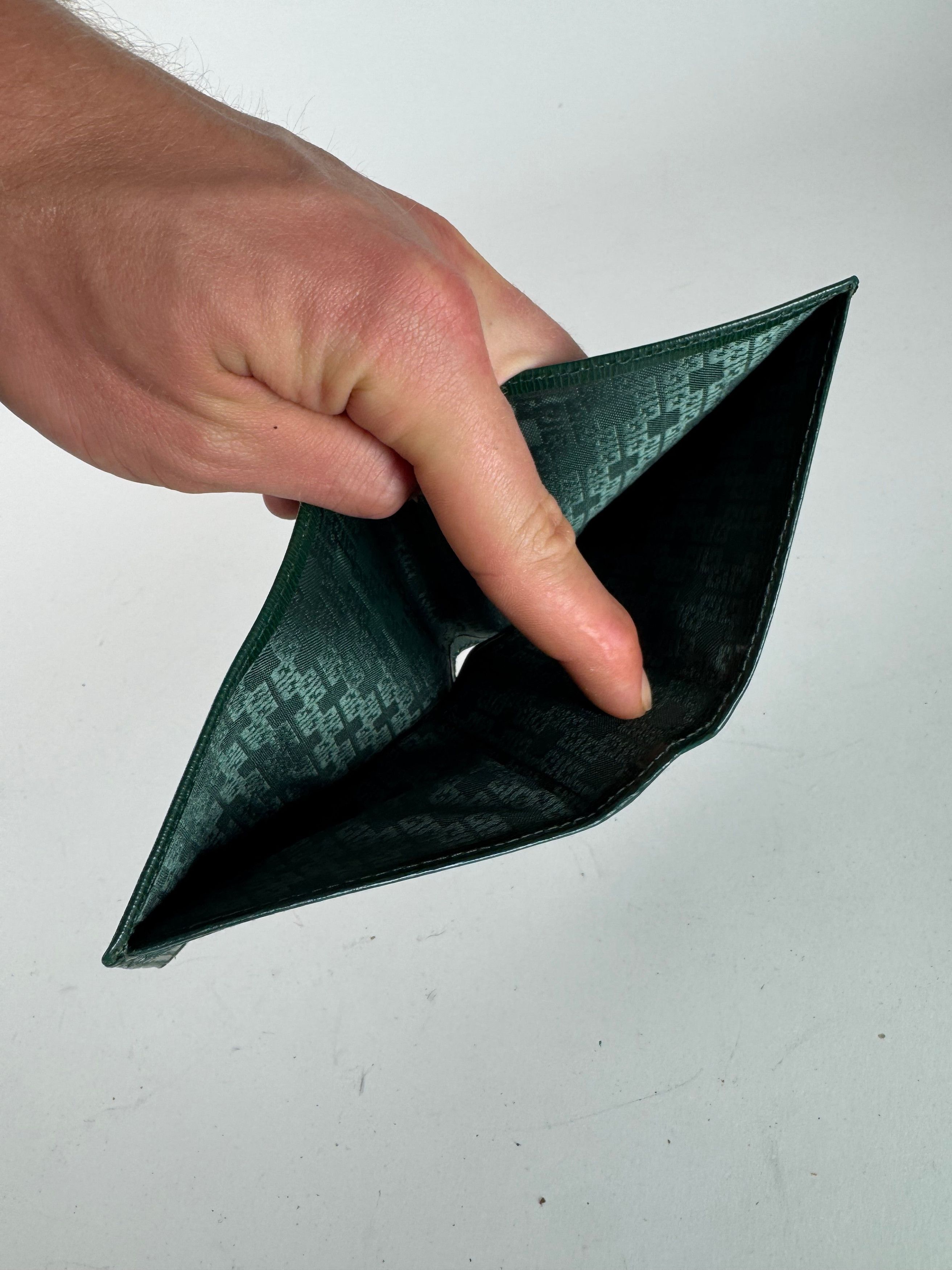 Givenchy Vintage Foldable Leather Wallet Green Size ONE SIZE - 7 Thumbnail