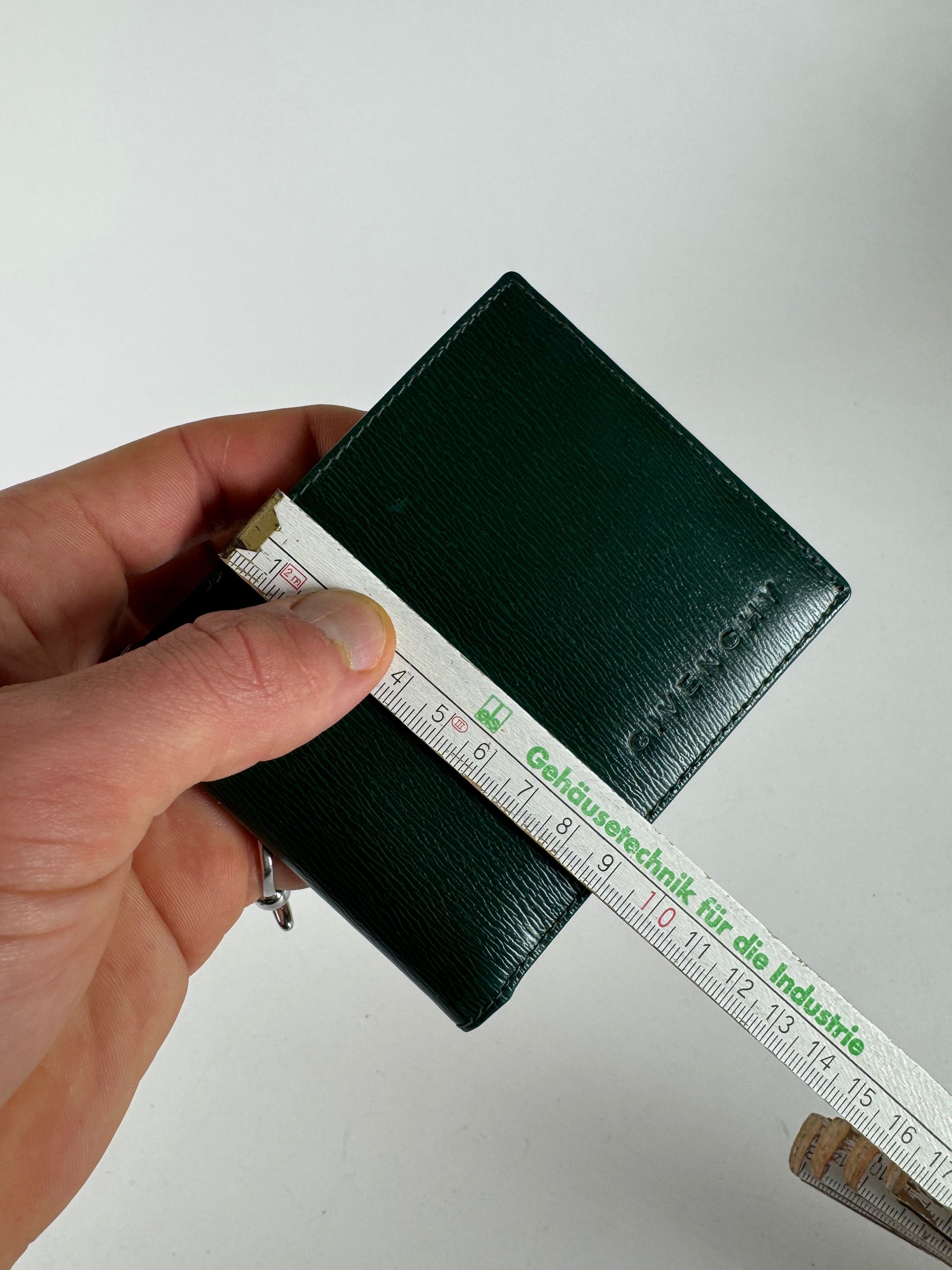 Givenchy Vintage Foldable Leather Wallet Green Size ONE SIZE - 9 Thumbnail