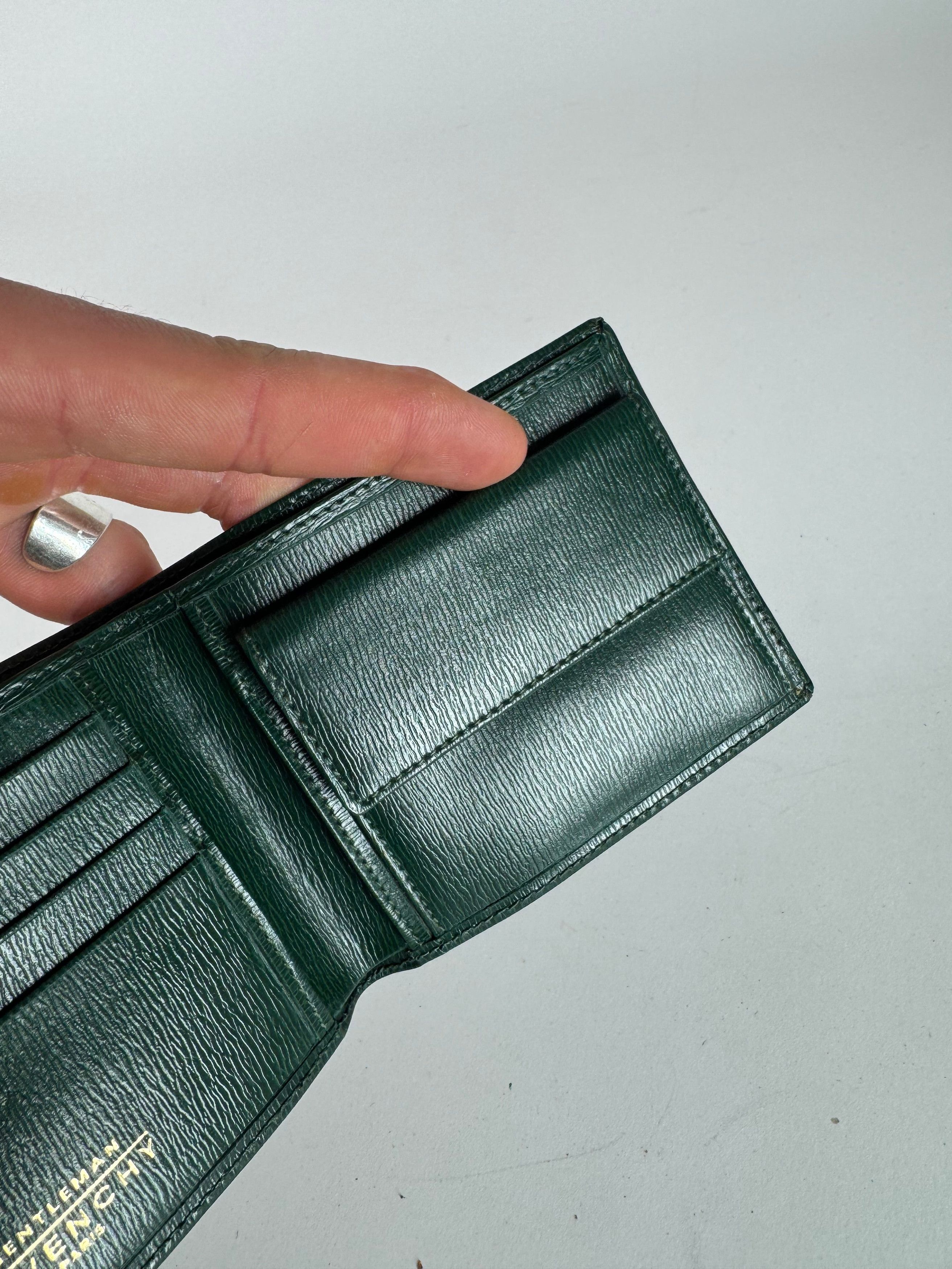 Givenchy Vintage Foldable Leather Wallet Green Size ONE SIZE - 4 Thumbnail