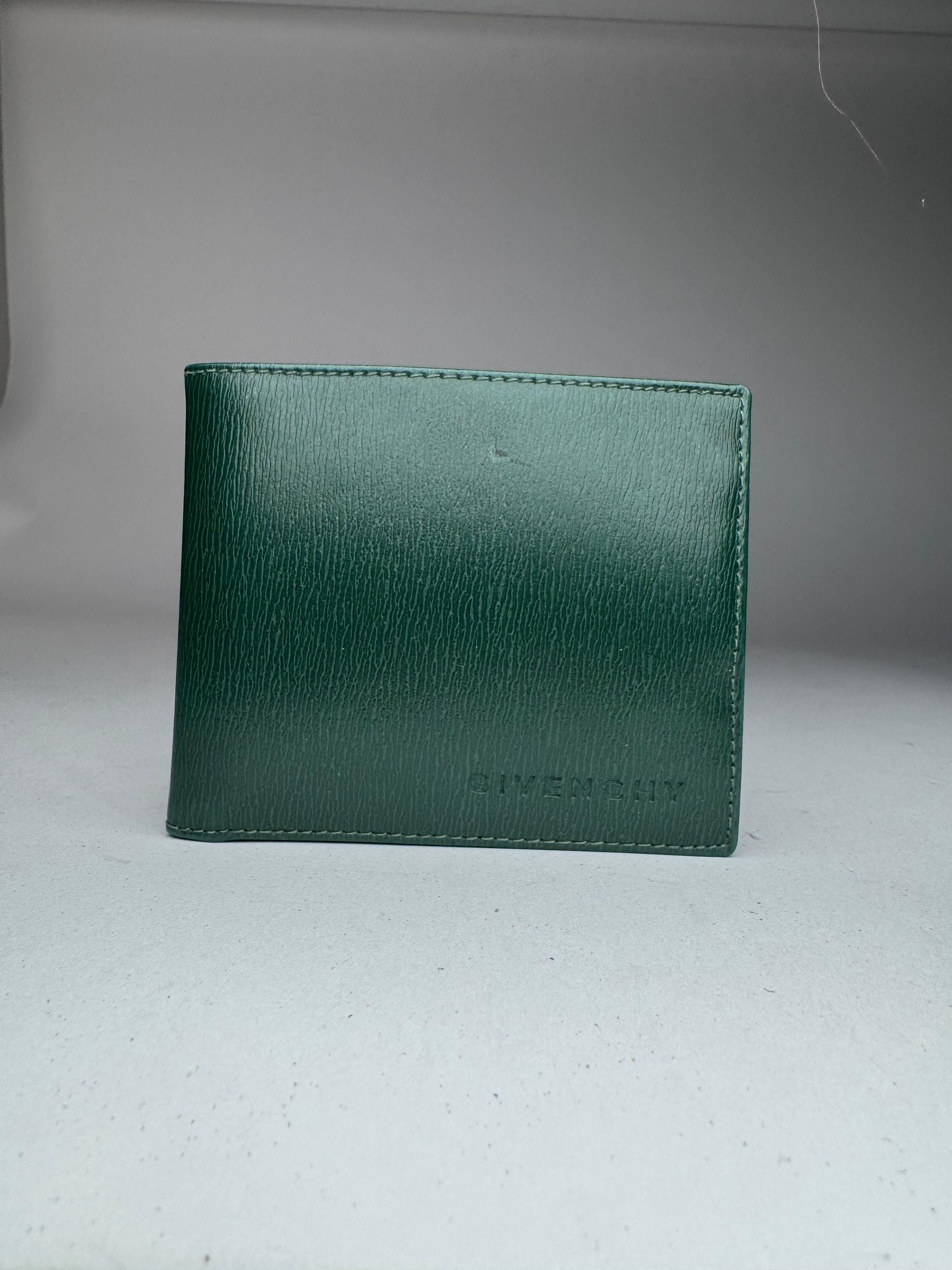 Givenchy Vintage Foldable Leather Wallet Green Size ONE SIZE - 10 Thumbnail