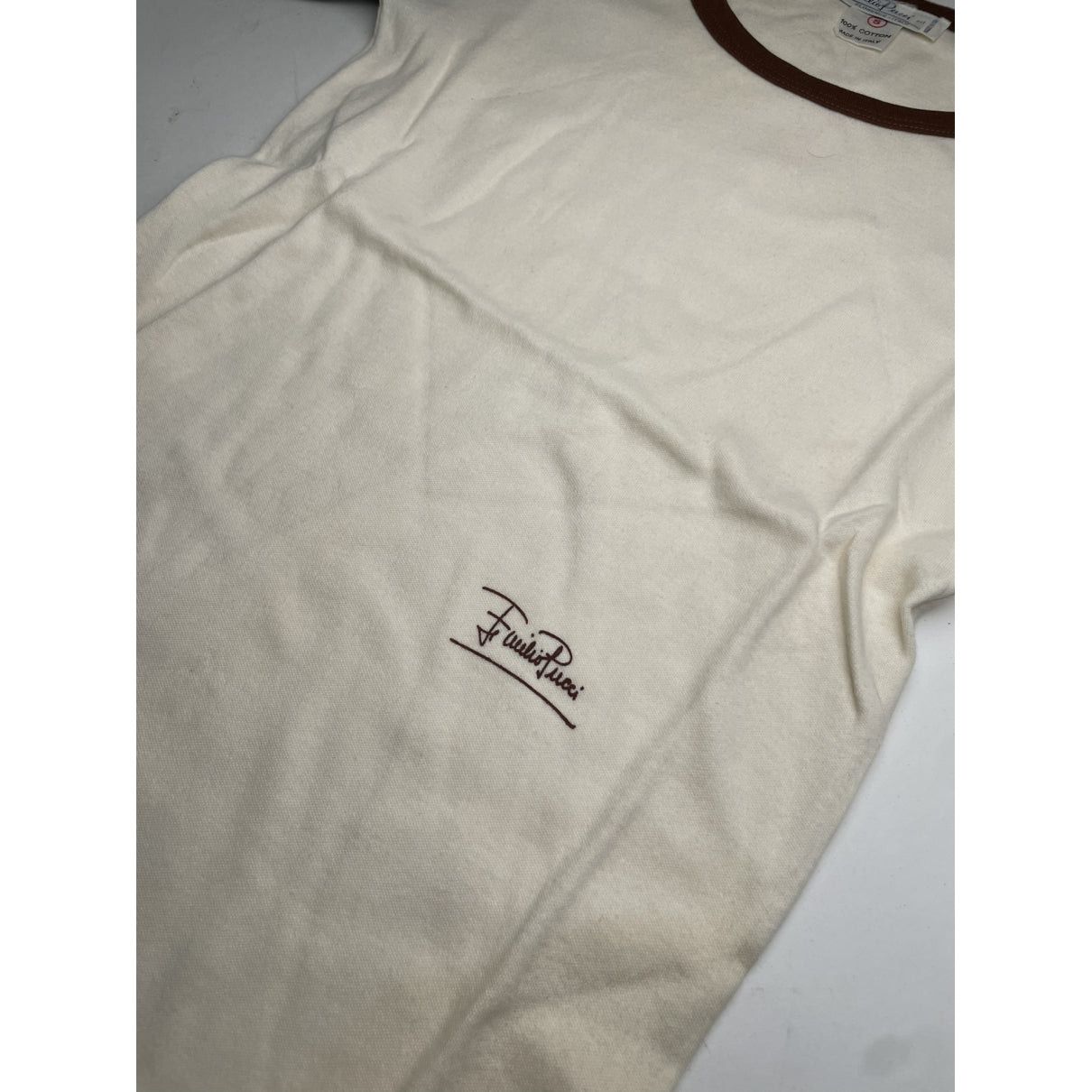 Emilio Pucci Beige Cotton Top Size S / US 4 / IT 40 - 2 Thumbnail