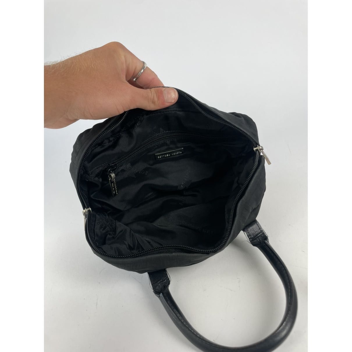 Bottega Veneta Black Polyester Handbag Size ONE SIZE - 3 Thumbnail