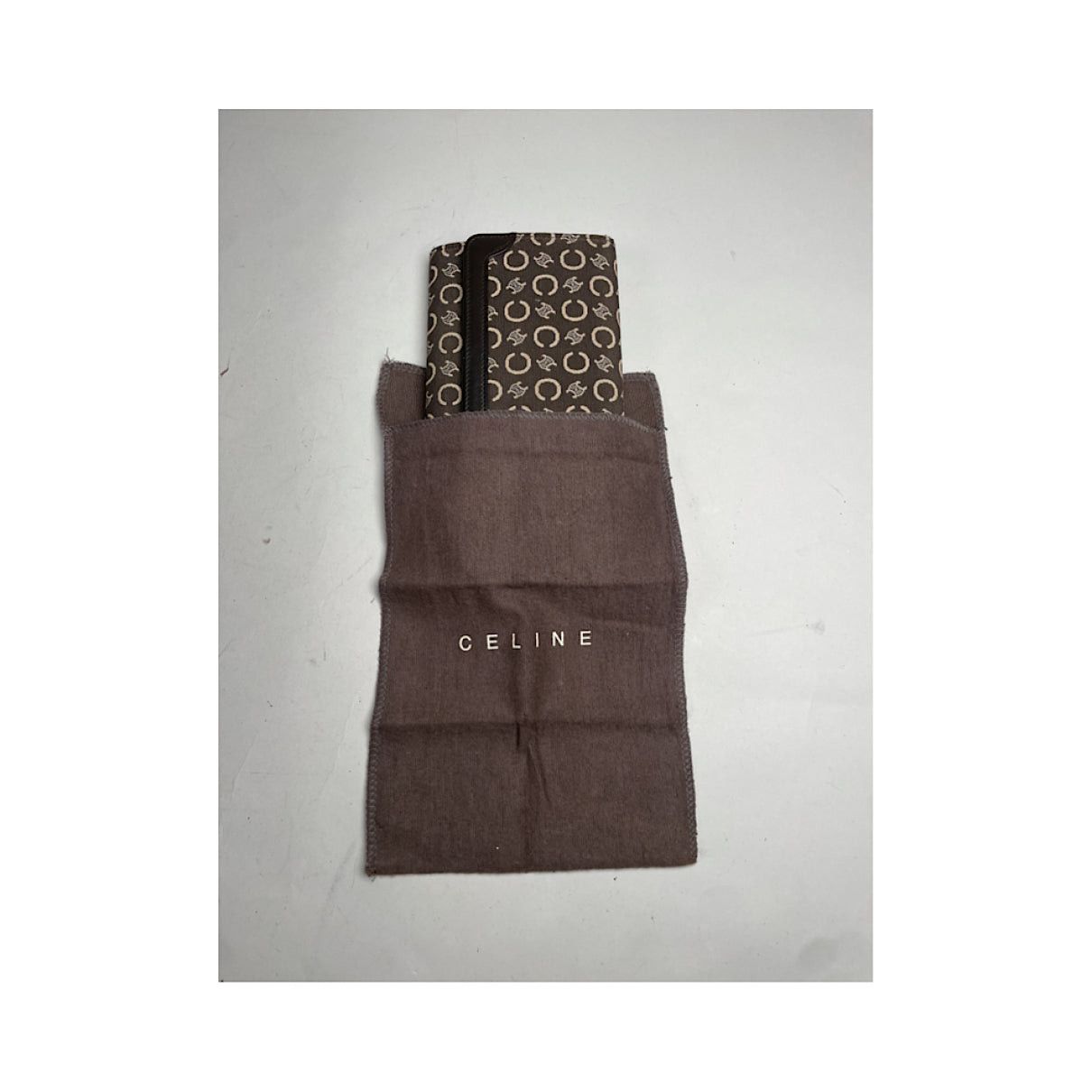 Celine Triomphe Brown Cotton Wallet Size ONE SIZE - 2 Thumbnail
