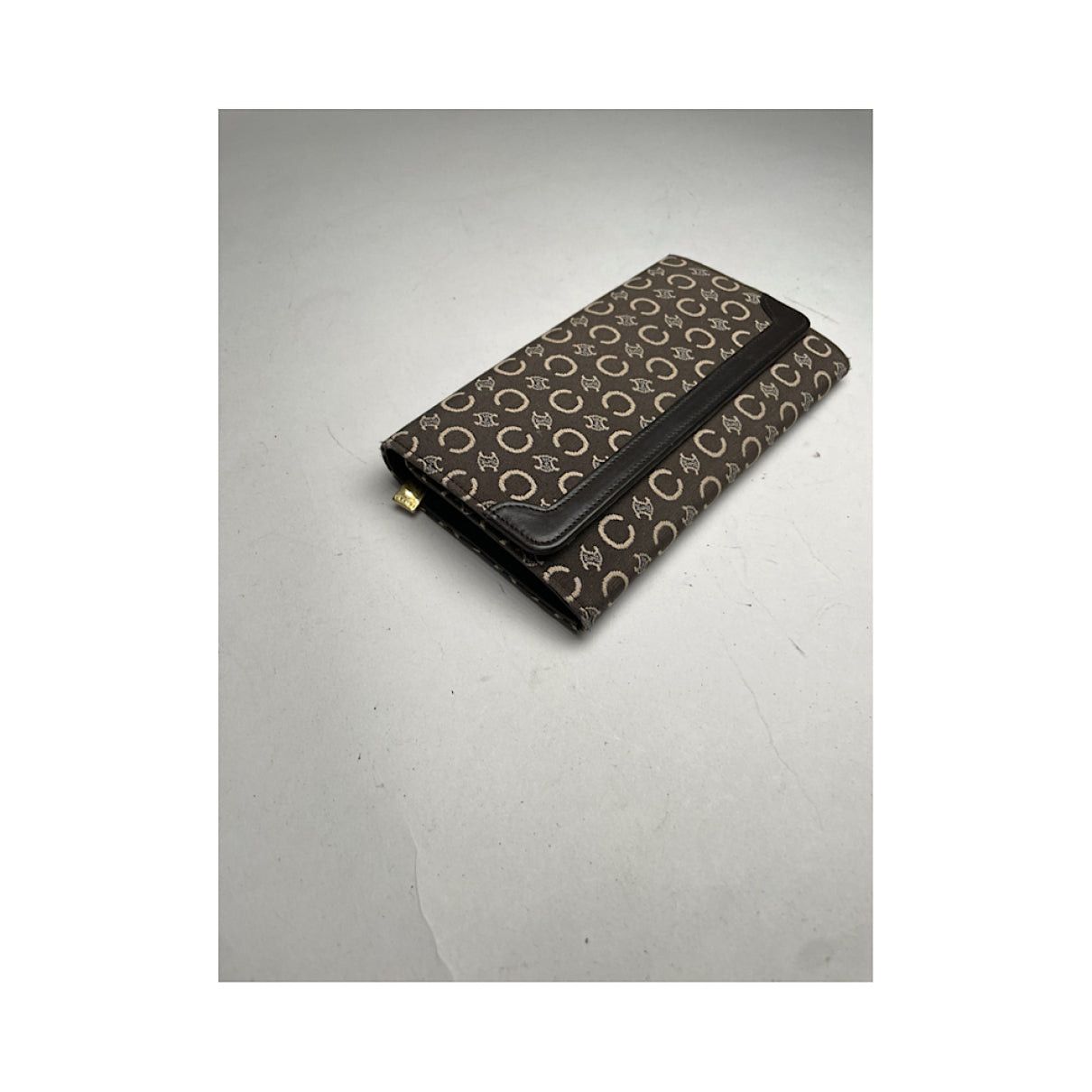 Celine Triomphe Brown Cotton Wallet Size ONE SIZE - 3 Thumbnail