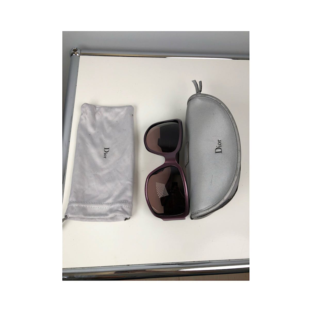 Dior Purple Plastic Sunglasses Size ONE SIZE - 5 Thumbnail