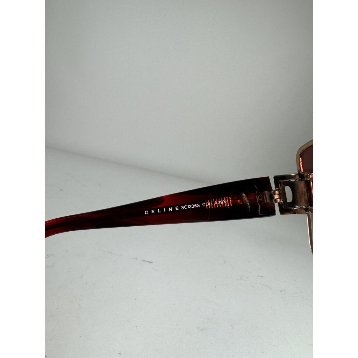 Celine Purple Metal Sunglasses Size ONE SIZE - 5 Thumbnail