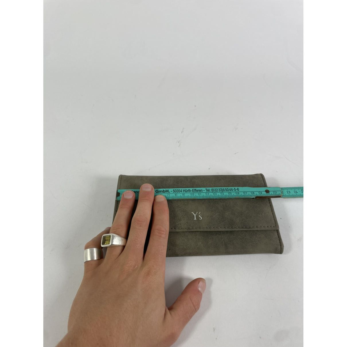 Y's Grey Suede Wallet Size ONE SIZE - 5 Thumbnail