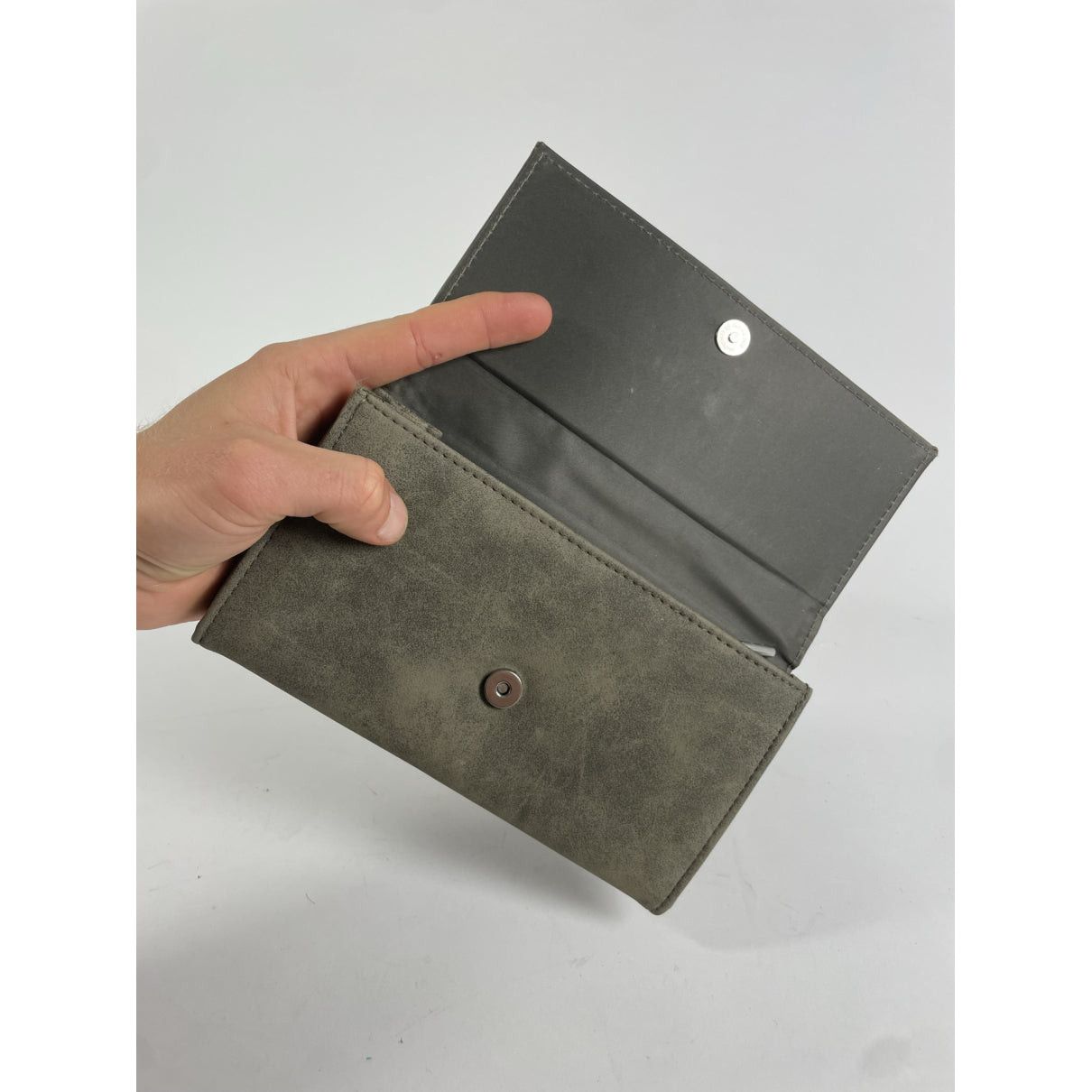 Y's Grey Suede Wallet Size ONE SIZE - 3 Thumbnail