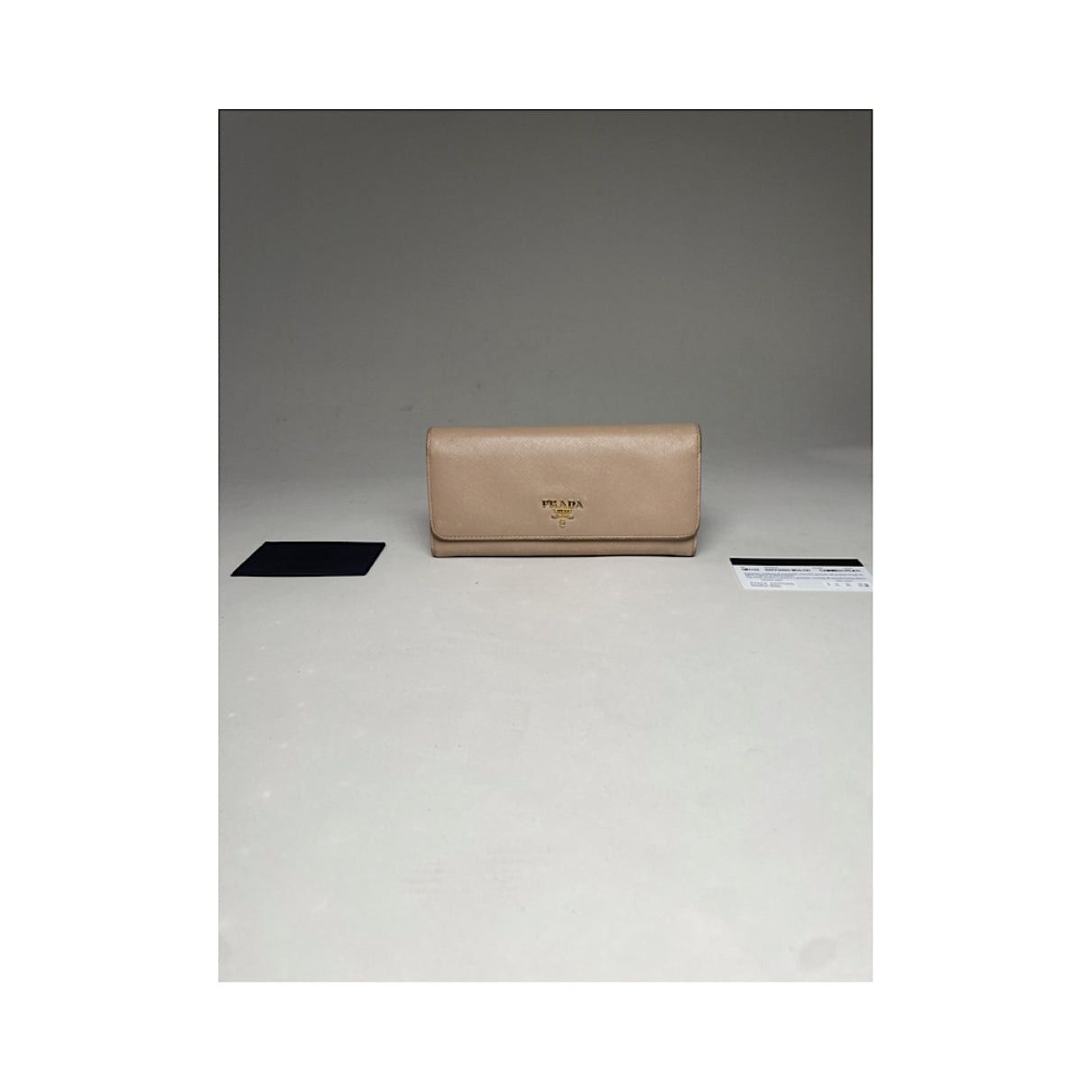 Prada Gold Leather Wallet Size ONE SIZE - 3 Thumbnail