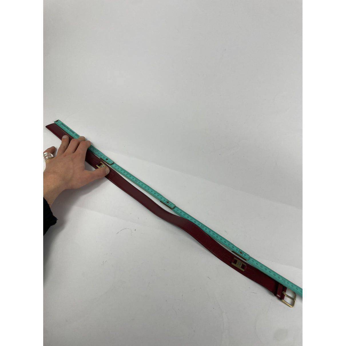 Givenchy Burgundy Leather Belt Size ONE SIZE - 5 Thumbnail