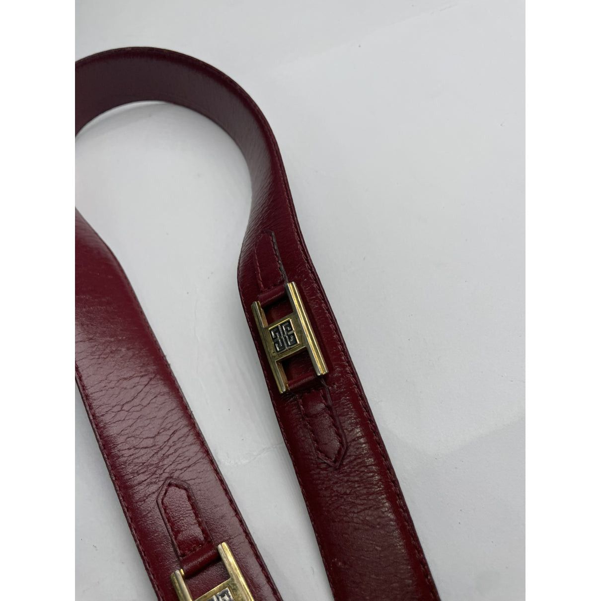 Givenchy Burgundy Leather Belt Size ONE SIZE - 3 Thumbnail