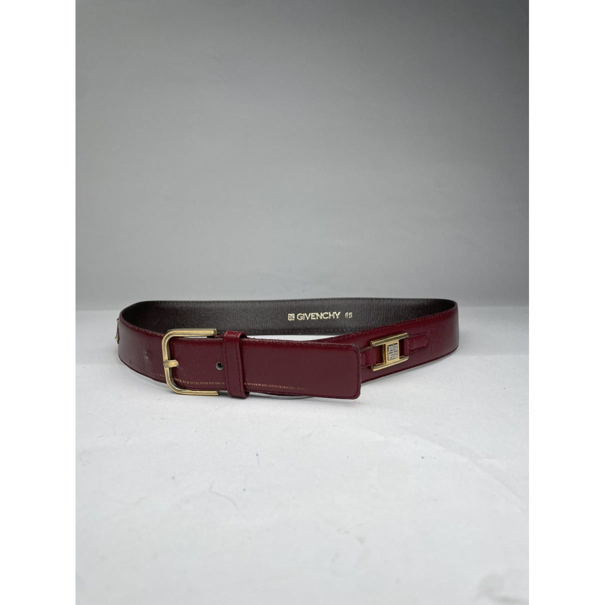 Givenchy Burgundy Leather Belt Size ONE SIZE - 4 Thumbnail