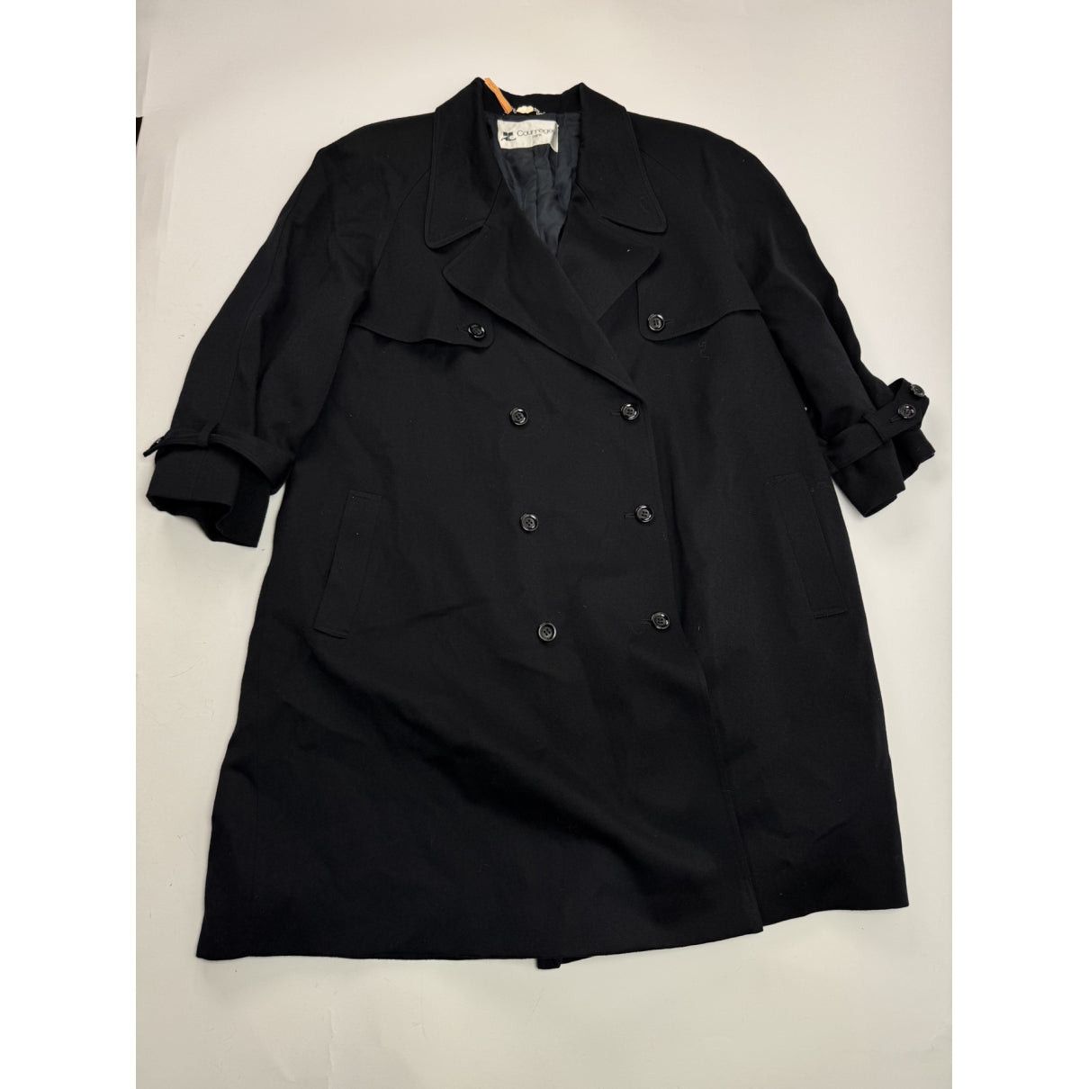 Courreges Courrèges Black Wool Trench Coat Size S / US 4 / IT 40 - 5 Thumbnail