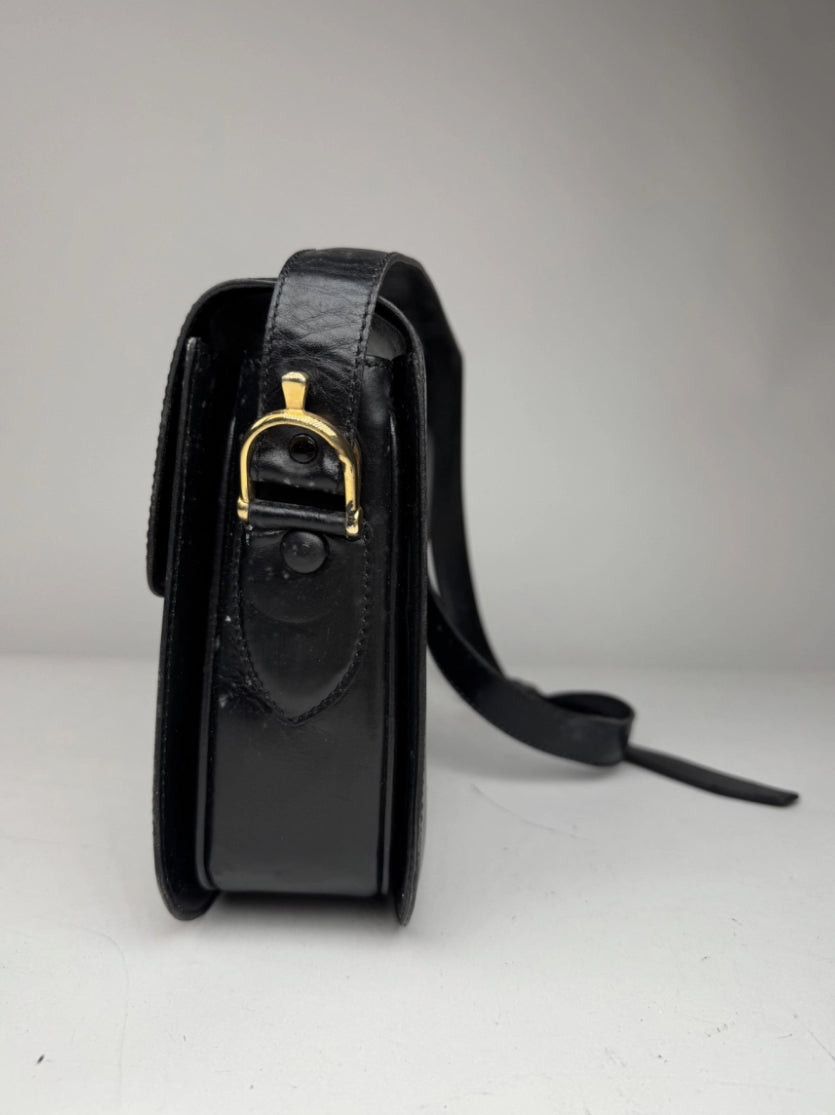 Celine Vintage Paris Triomphe Leather Bag Black Size ONE SIZE - 8 Thumbnail