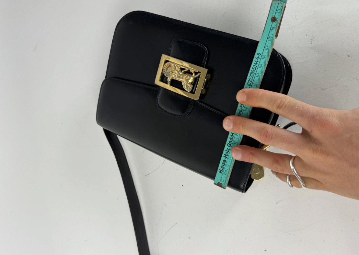Celine Vintage Paris Triomphe Leather Bag Black Size ONE SIZE - 14 Thumbnail