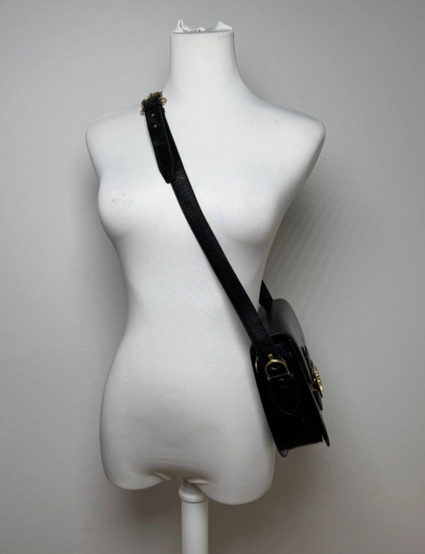Celine Vintage Paris Triomphe Leather Bag Black Size ONE SIZE - 10 Thumbnail
