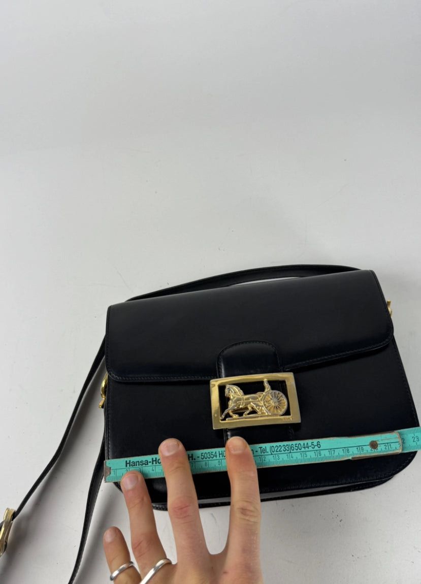 Celine Vintage Paris Triomphe Leather Bag Black Size ONE SIZE - 13 Thumbnail