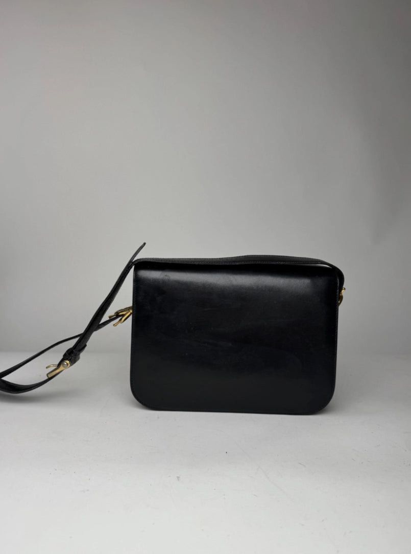 Celine Vintage Paris Triomphe Leather Bag Black Size ONE SIZE - 2 Thumbnail