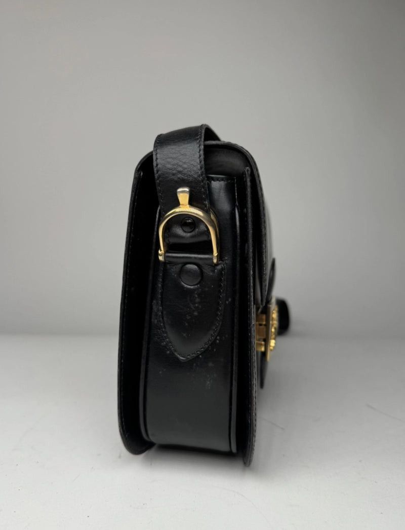 Celine Vintage Paris Triomphe Leather Bag Black Size ONE SIZE - 6 Thumbnail