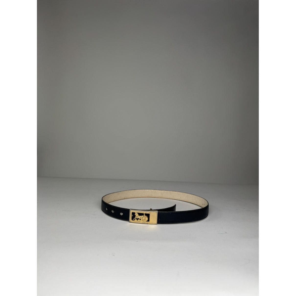 Celine Triomphe Black Leather Belt Size ONE SIZE - 5 Thumbnail