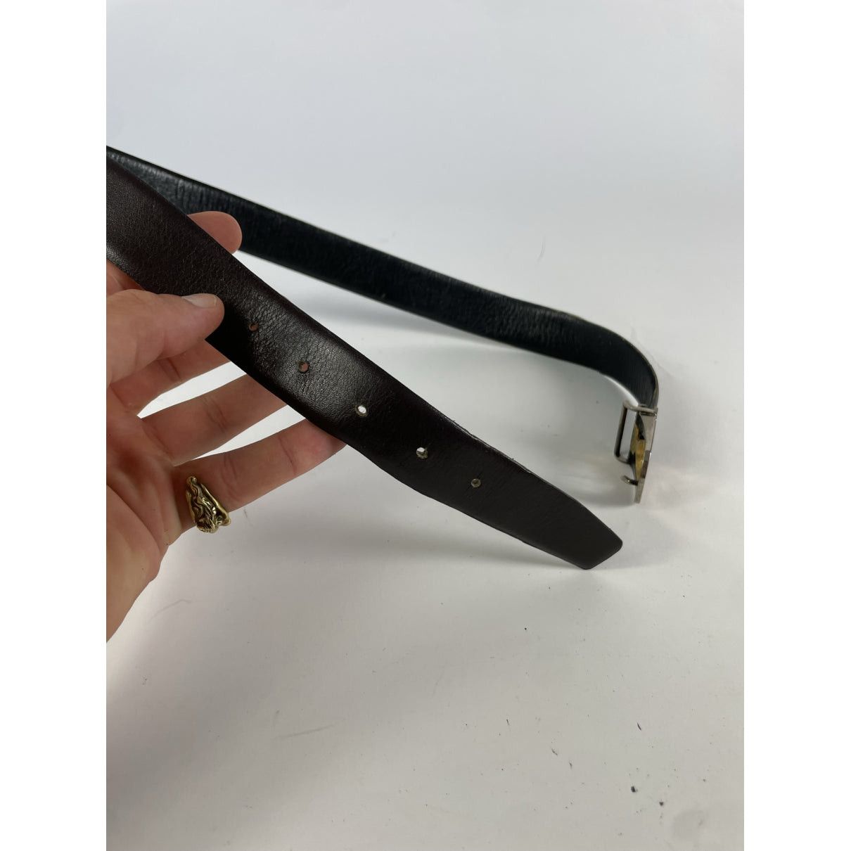 Dior Saddle Brown Leather Belt Size ONE SIZE - 5 Thumbnail