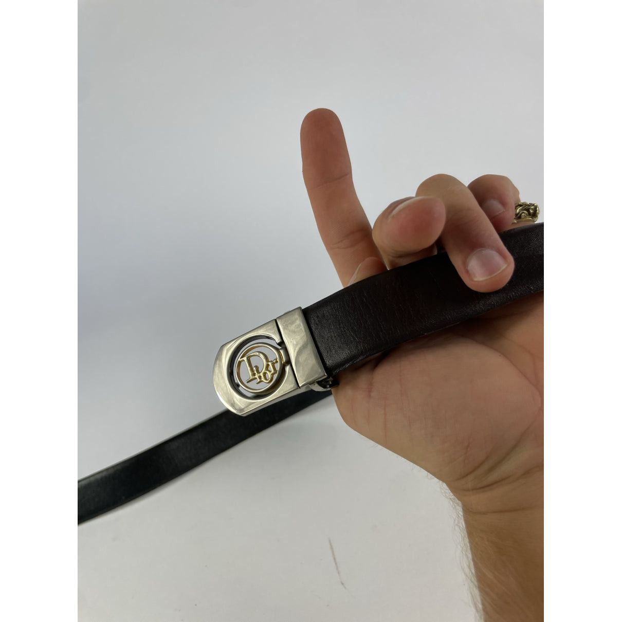 Dior Saddle Brown Leather Belt Size ONE SIZE - 3 Thumbnail