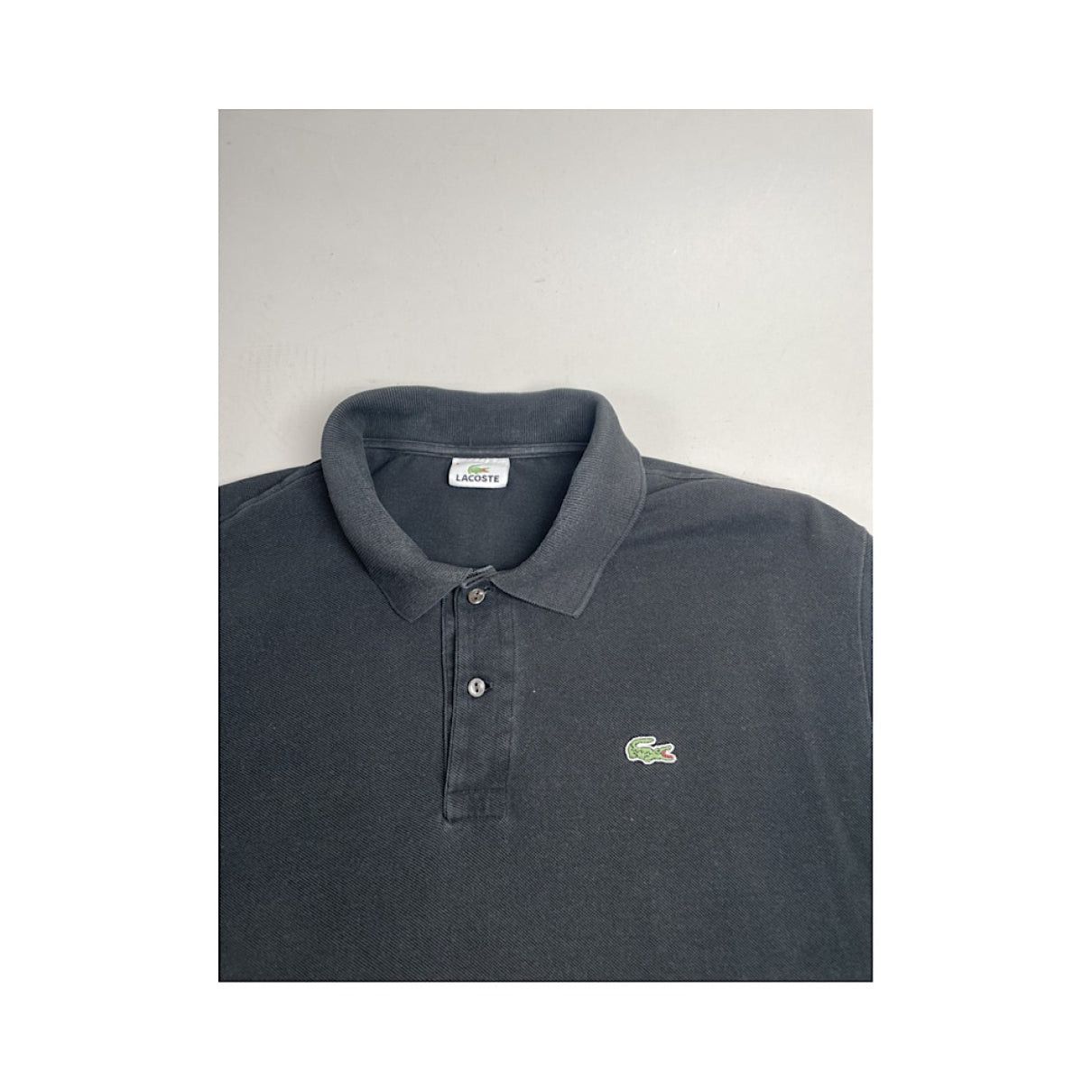 Lacoste Black Cotton Polo Shirt Size XXL / US 16-18 / IT 52-54 - 2 Thumbnail