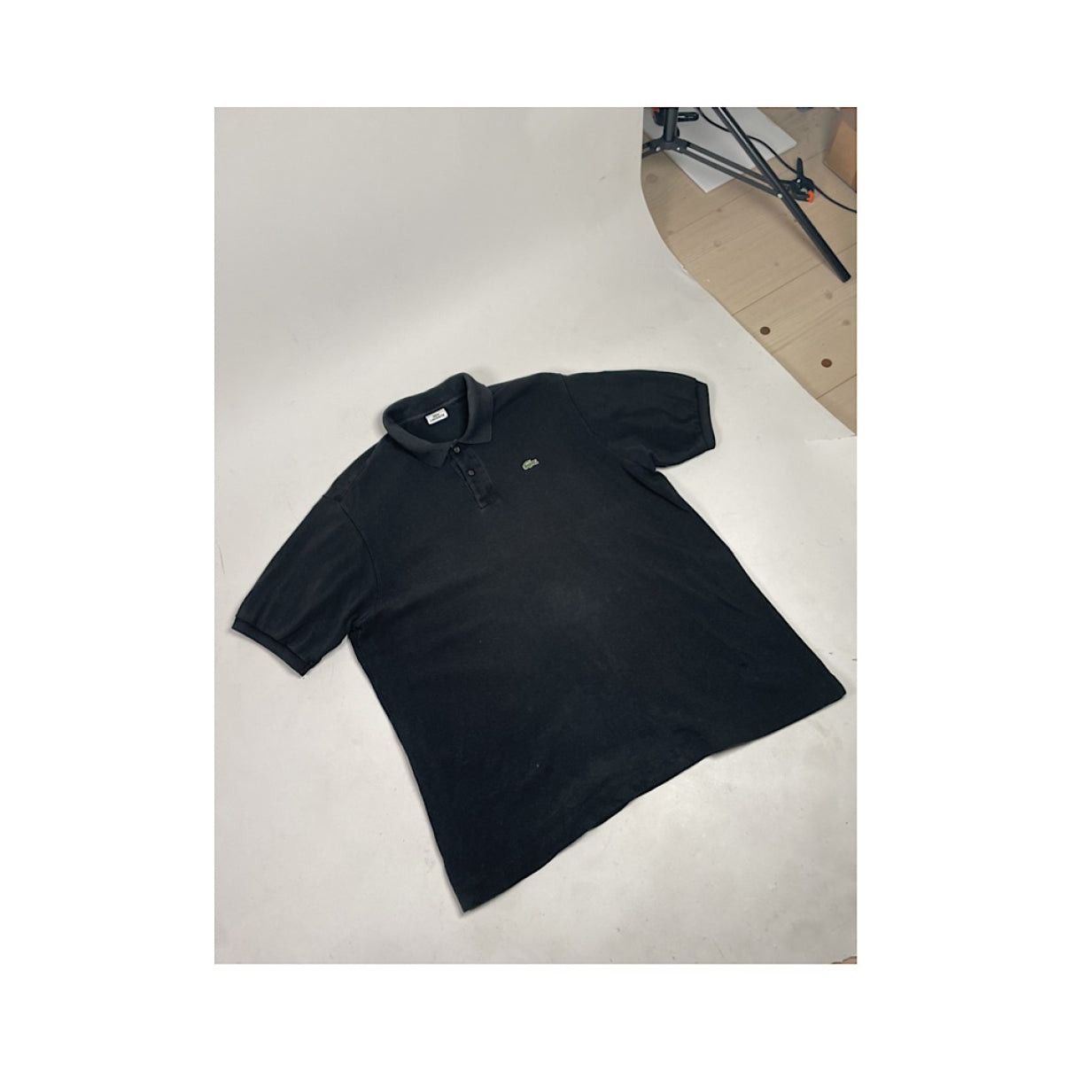 Lacoste Black Cotton Polo Shirt Size XXL / US 16-18 / IT 52-54 - 4 Thumbnail