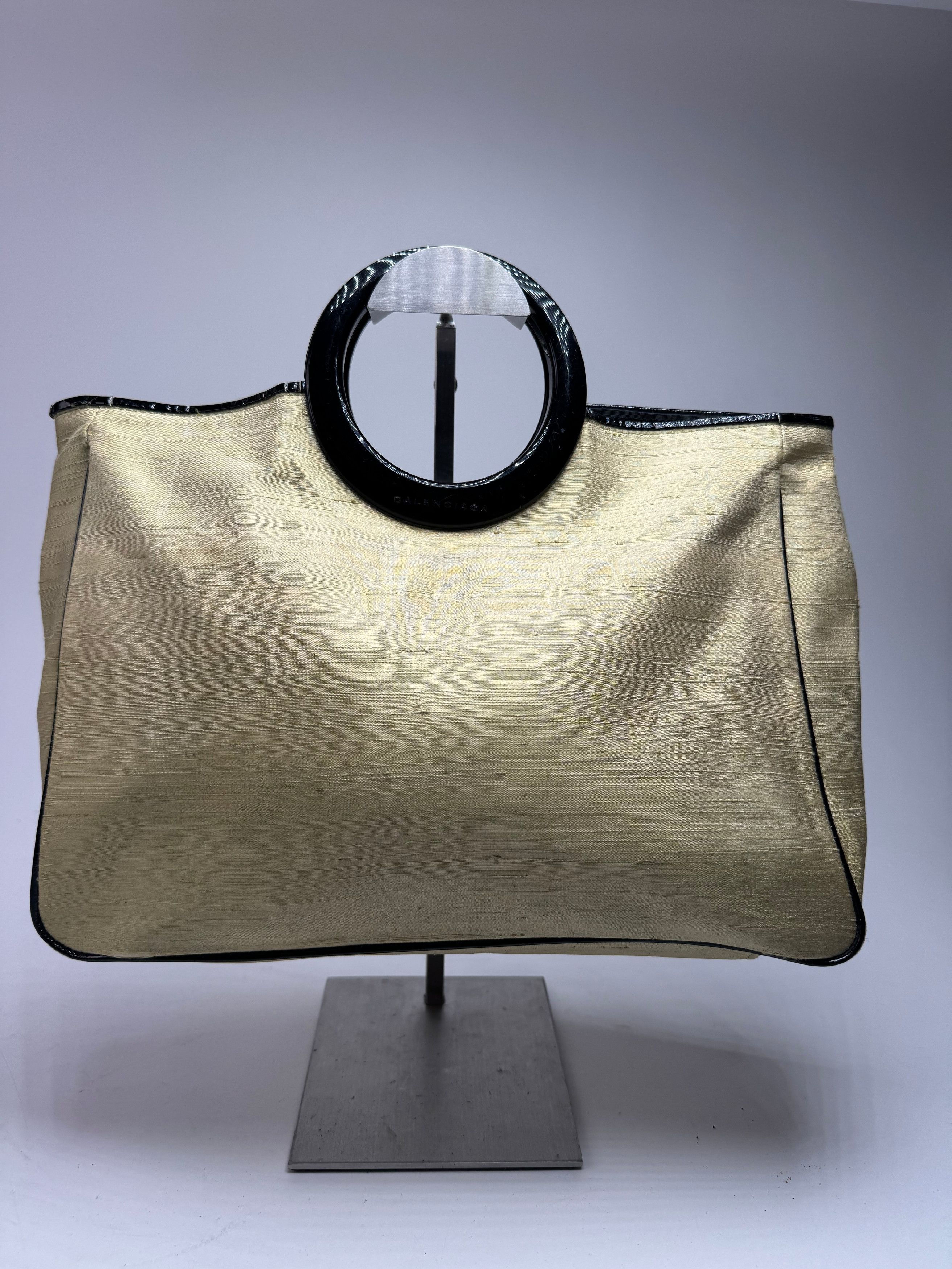 Balenciaga Vintage Linen Bag Citron Yellow Black Size ONE SIZE - 14 Thumbnail