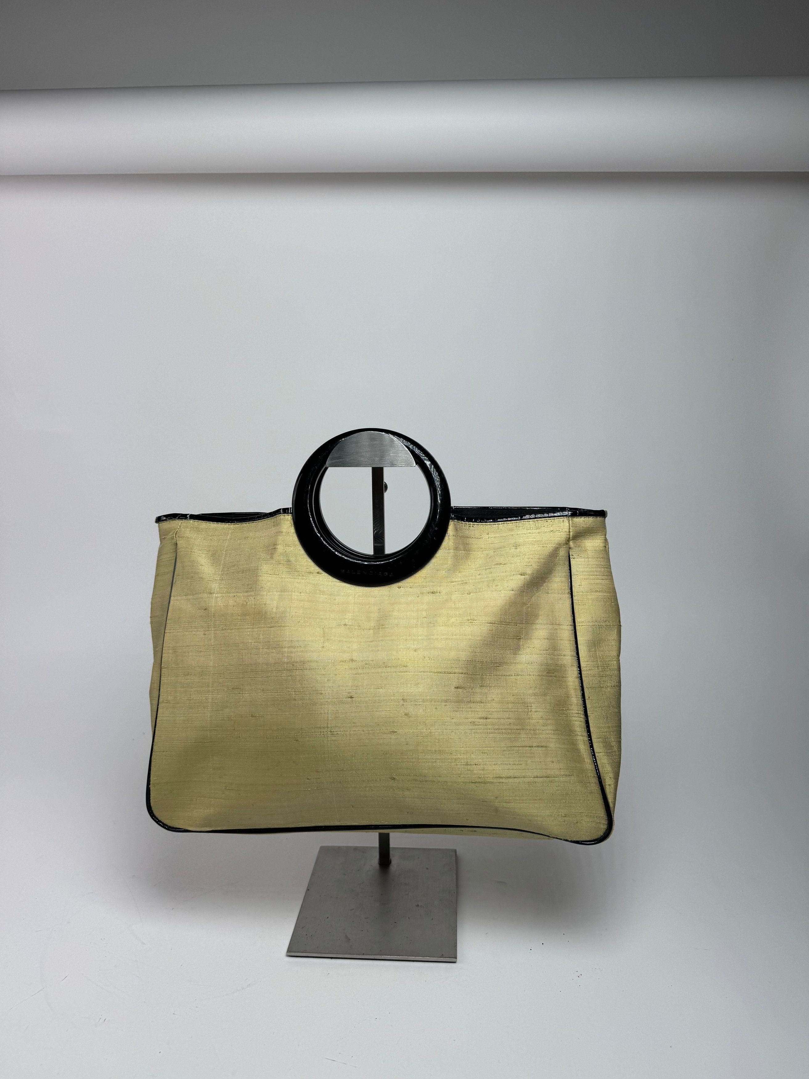 Balenciaga Vintage Linen Bag Citron Yellow Black Size ONE SIZE - 7 Thumbnail