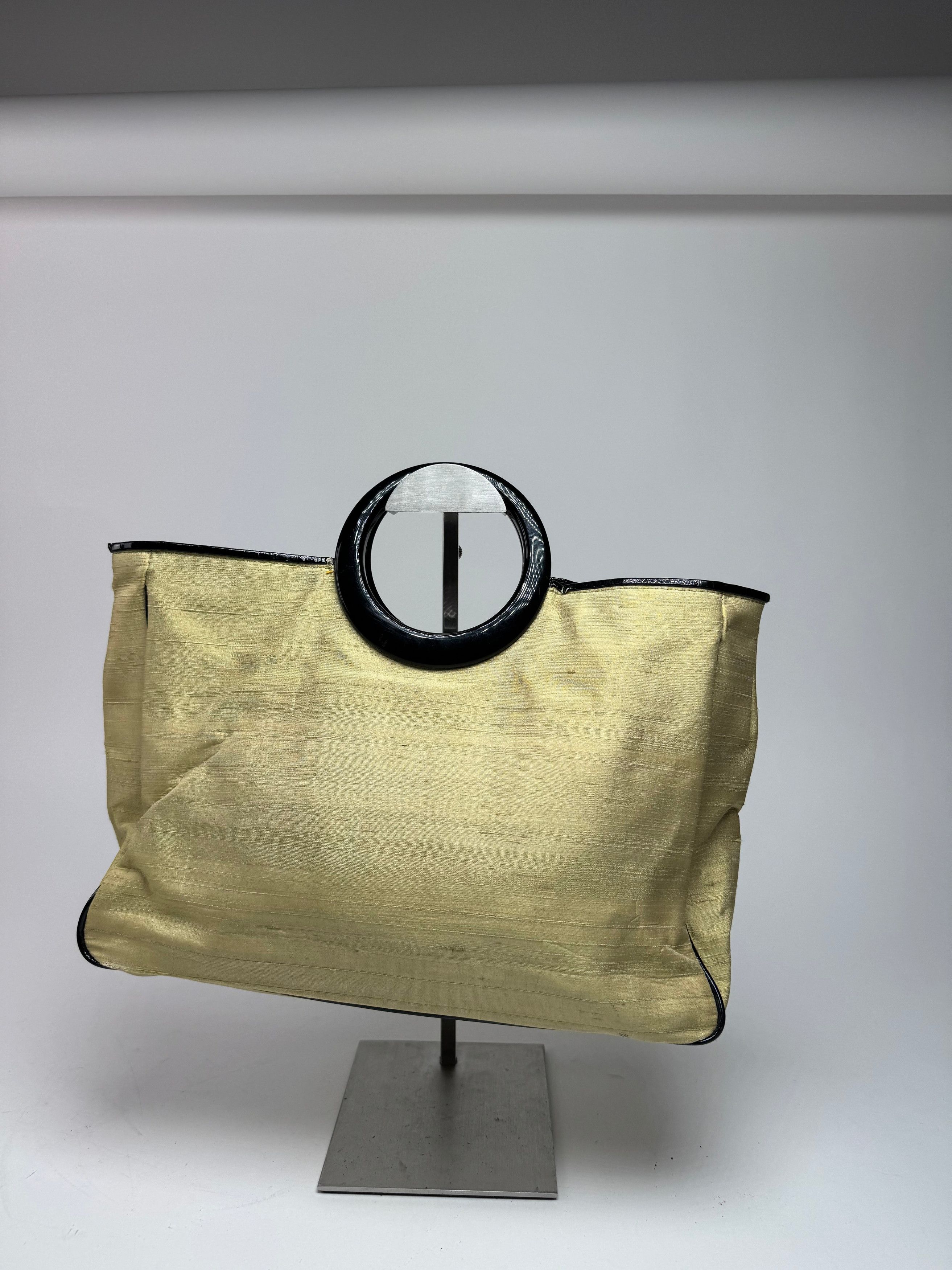 Balenciaga Vintage Linen Bag Citron Yellow Black Size ONE SIZE - 4 Thumbnail