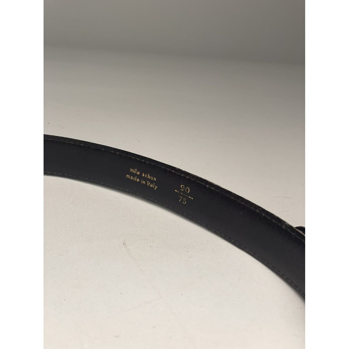 Other Mila Schön Concept Black Leather Belt Size ONE SIZE - 3 Thumbnail