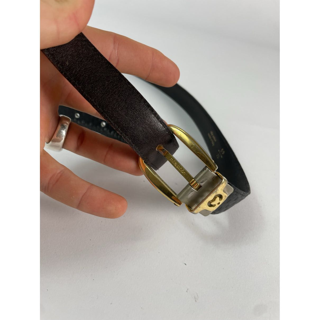 Other Mila Schön Concept Black Leather Belt Size ONE SIZE - 4 Thumbnail