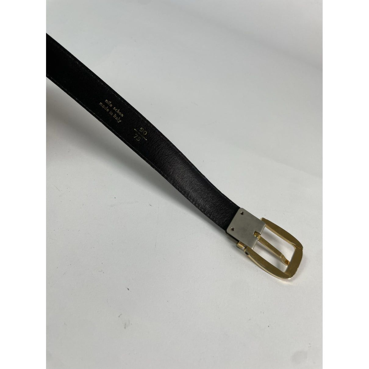Other Mila Schön Concept Black Leather Belt Size ONE SIZE - 5 Thumbnail