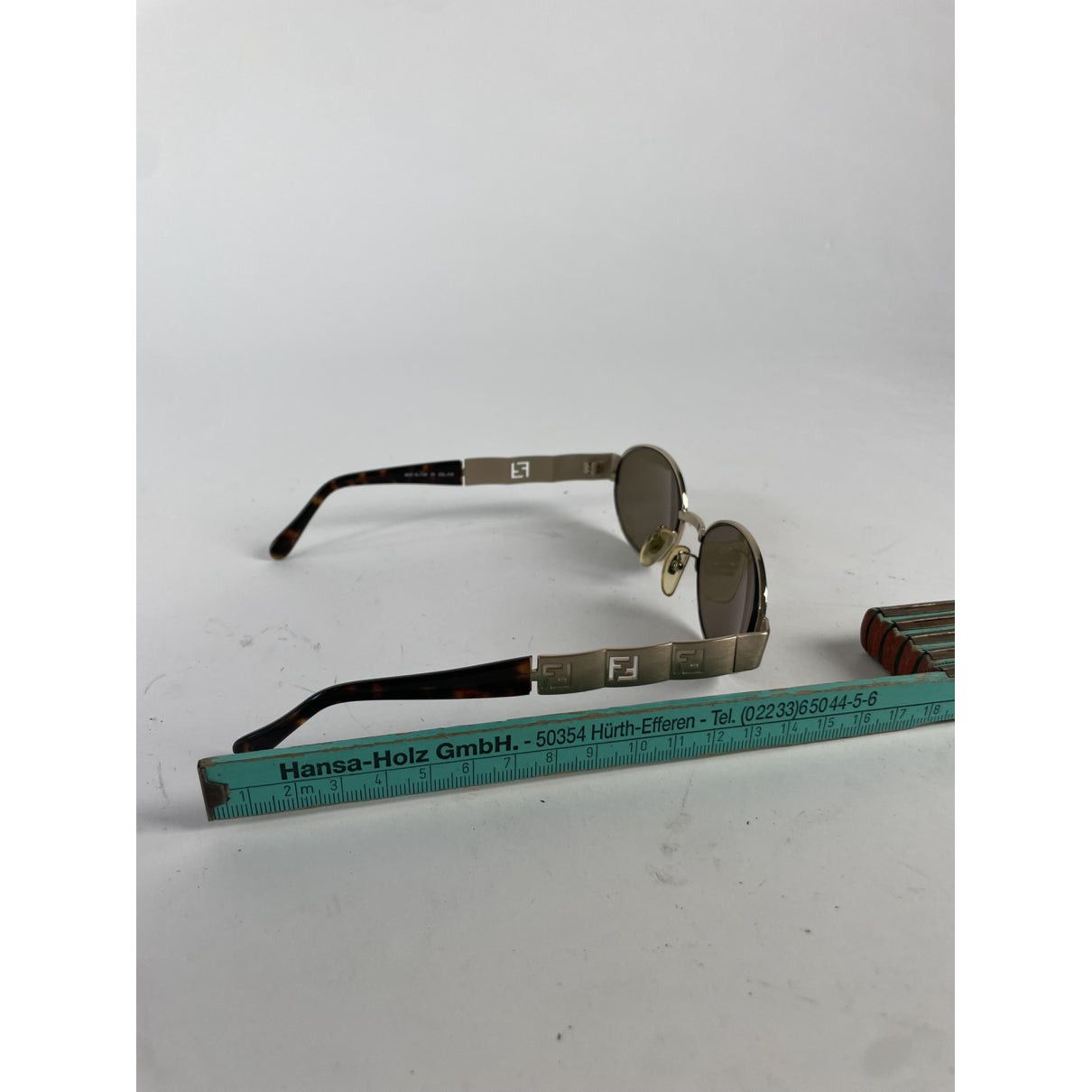 Fendi Gold Metal Sunglasses Size ONE SIZE - 5 Thumbnail